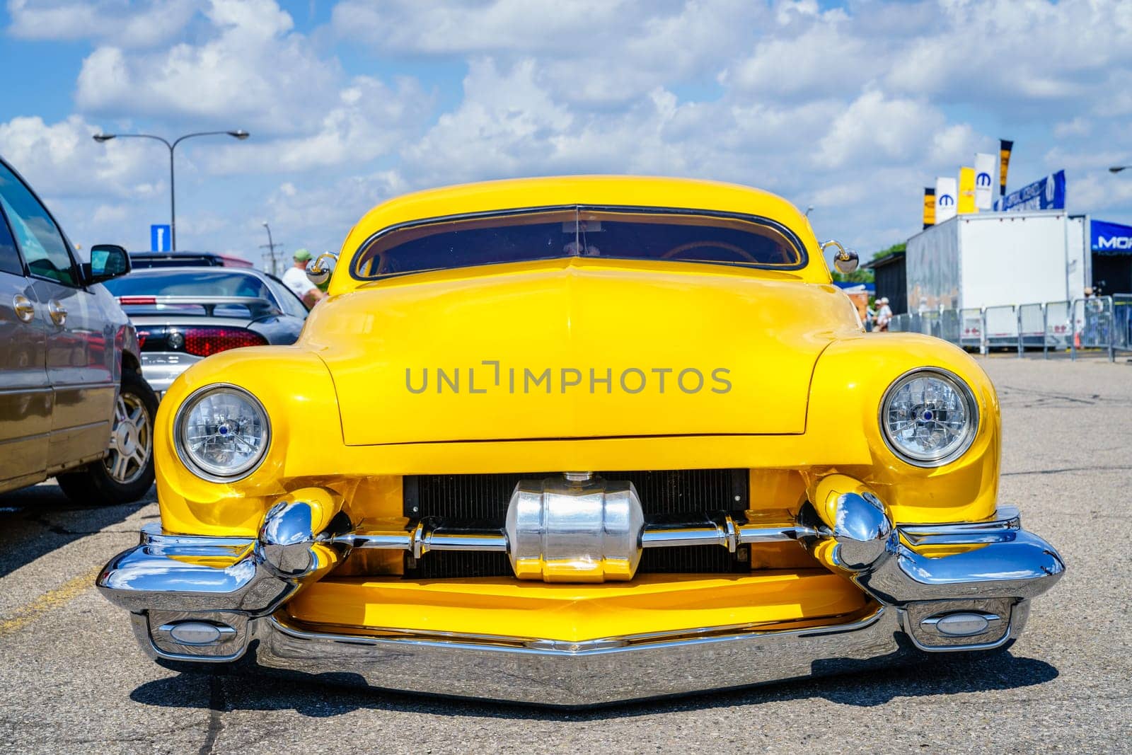 Detroit, Michigan, August 19, 2016: custom built car at Woodward Dream Cruise - largest one-day automotive event in USA