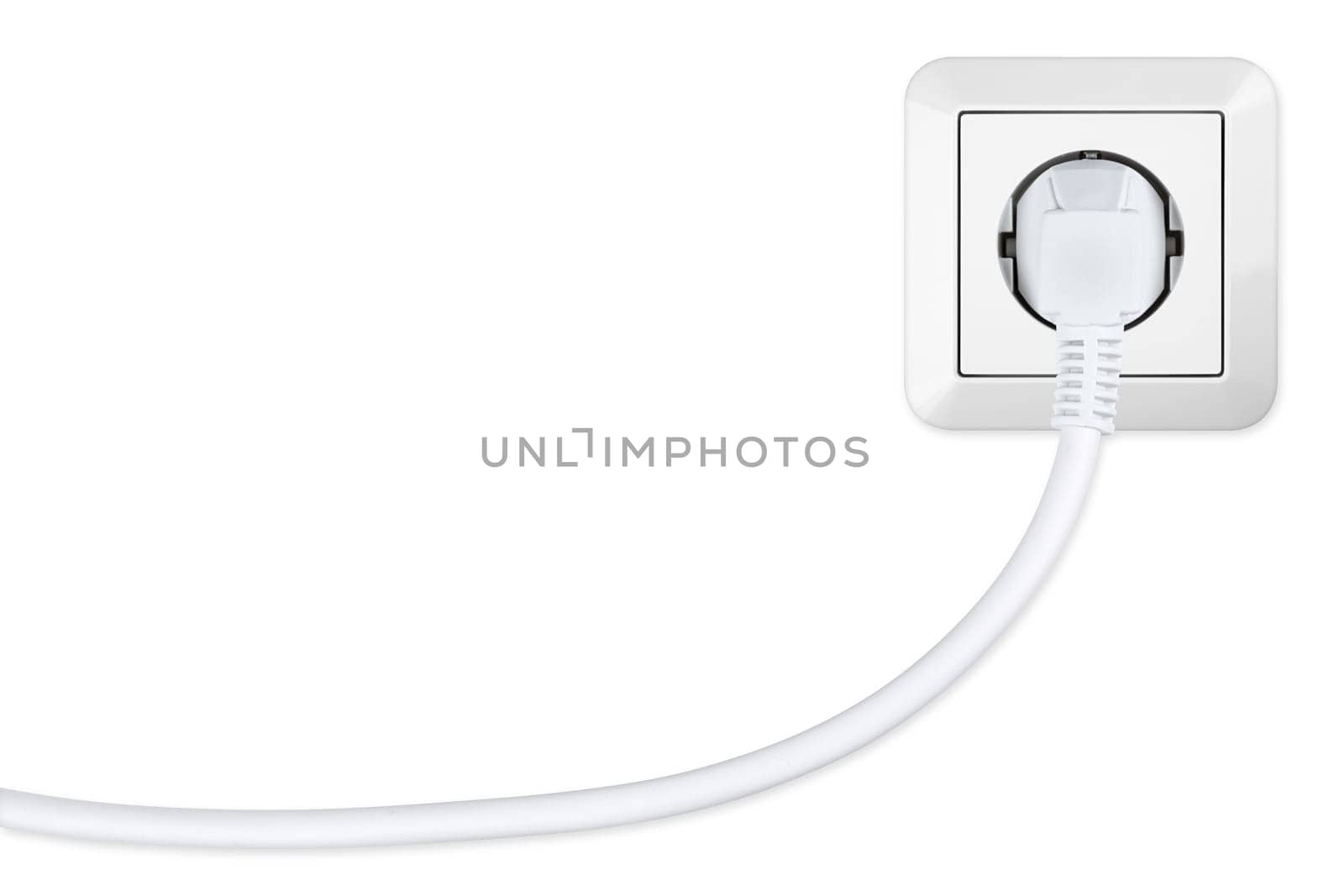 isolated european power socket with plug