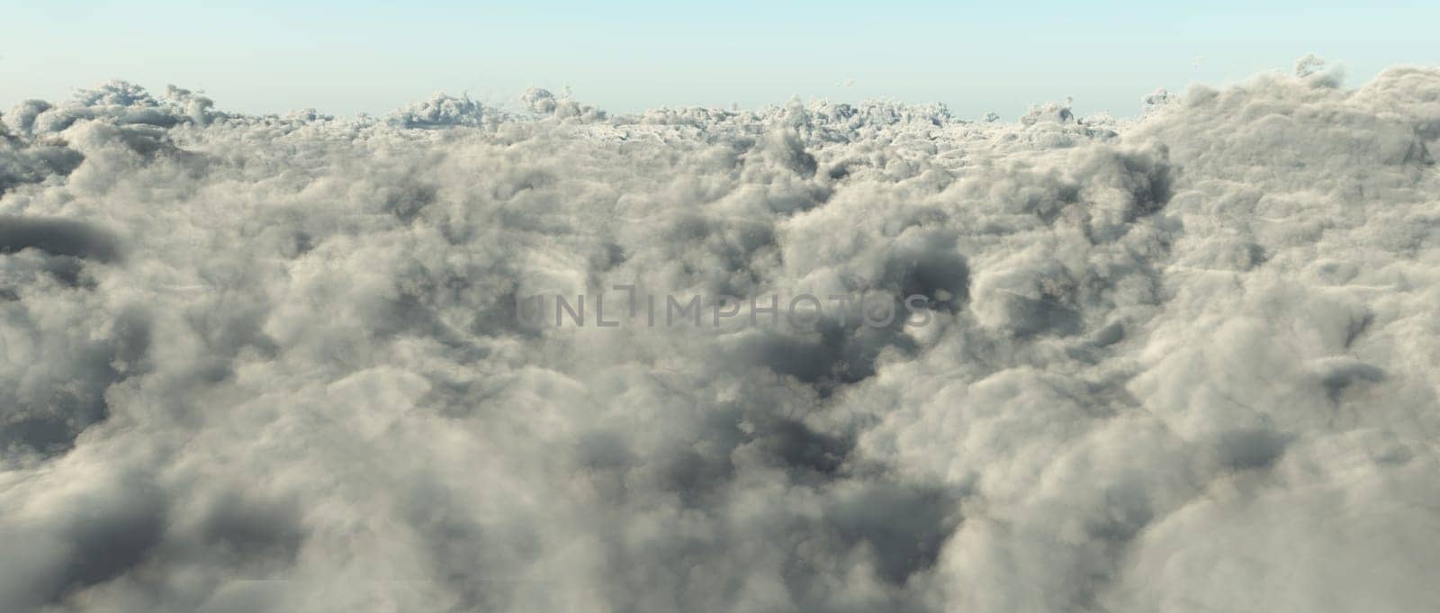 Digital art. Clouds. 3D Rendering