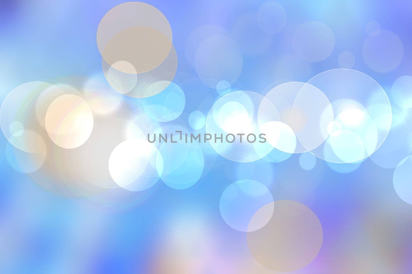 Abstract colorful vivid blur blue texture background with blue and white bokeh circles in soft color style. Template for your product display montage. Beautiful texture.