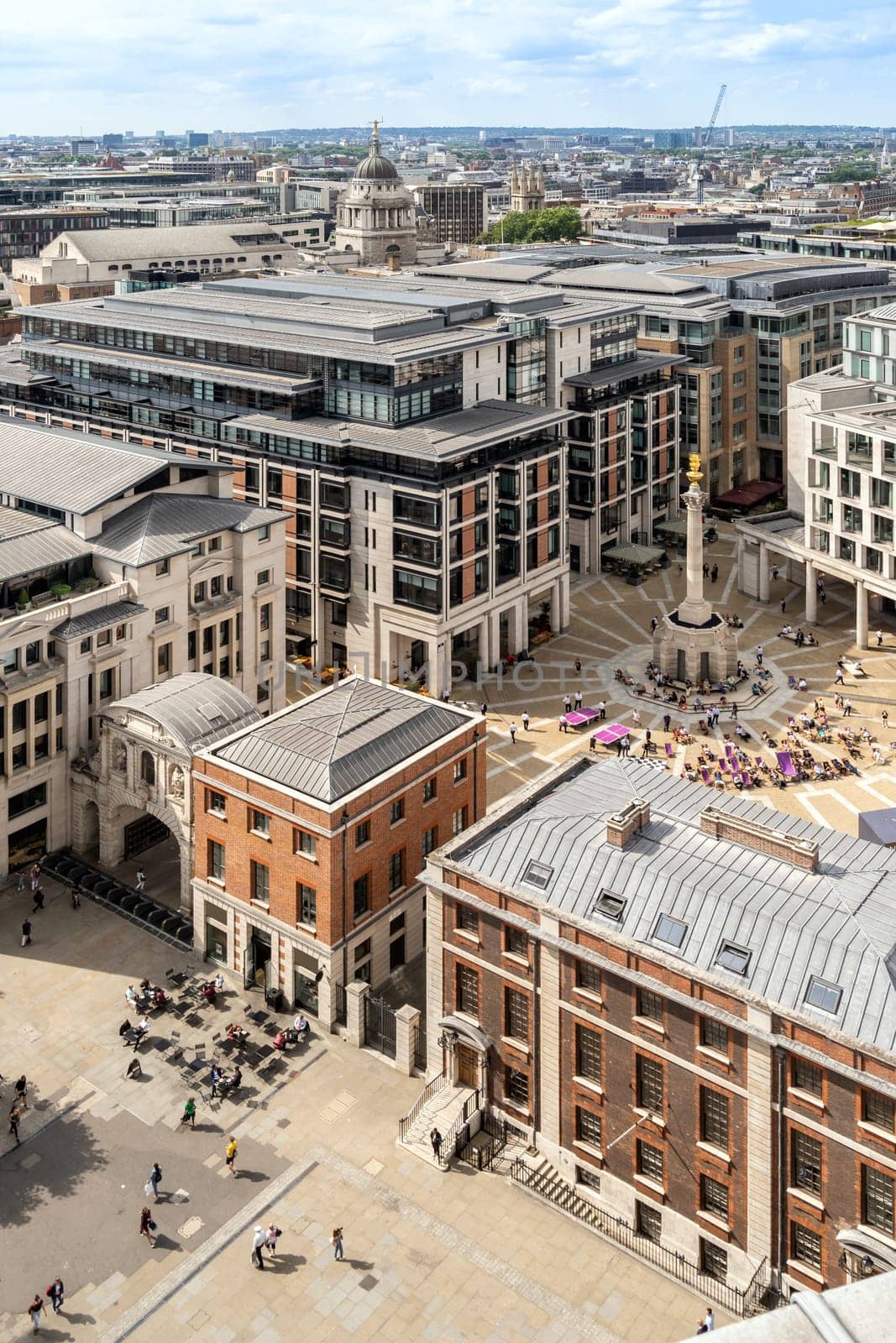 London stock exchange building at Paternoster Square next to St Paul's Cathedral in the City of London, England