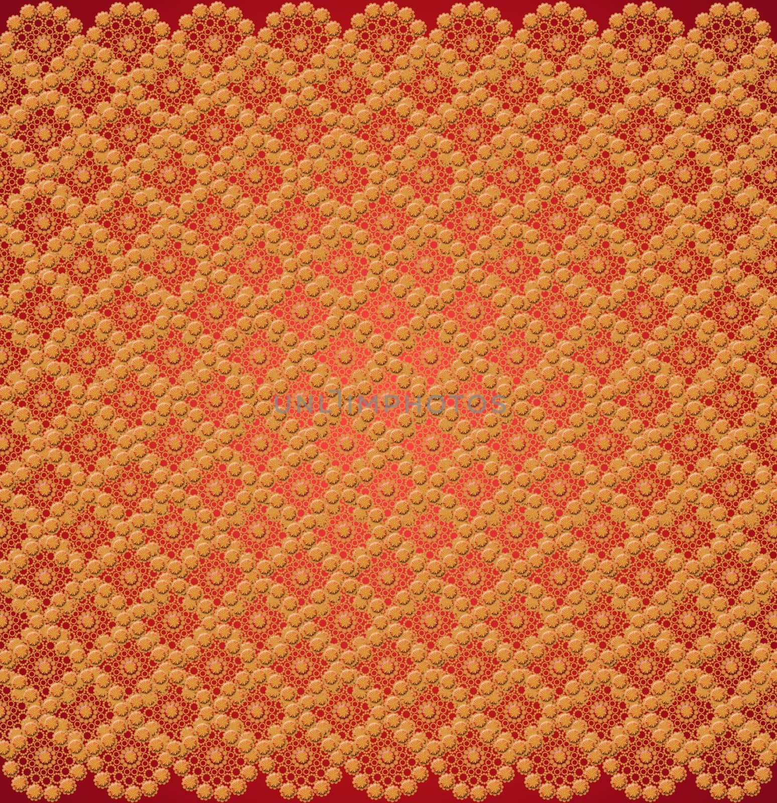wallpapers with many golden abstract patterns on the red