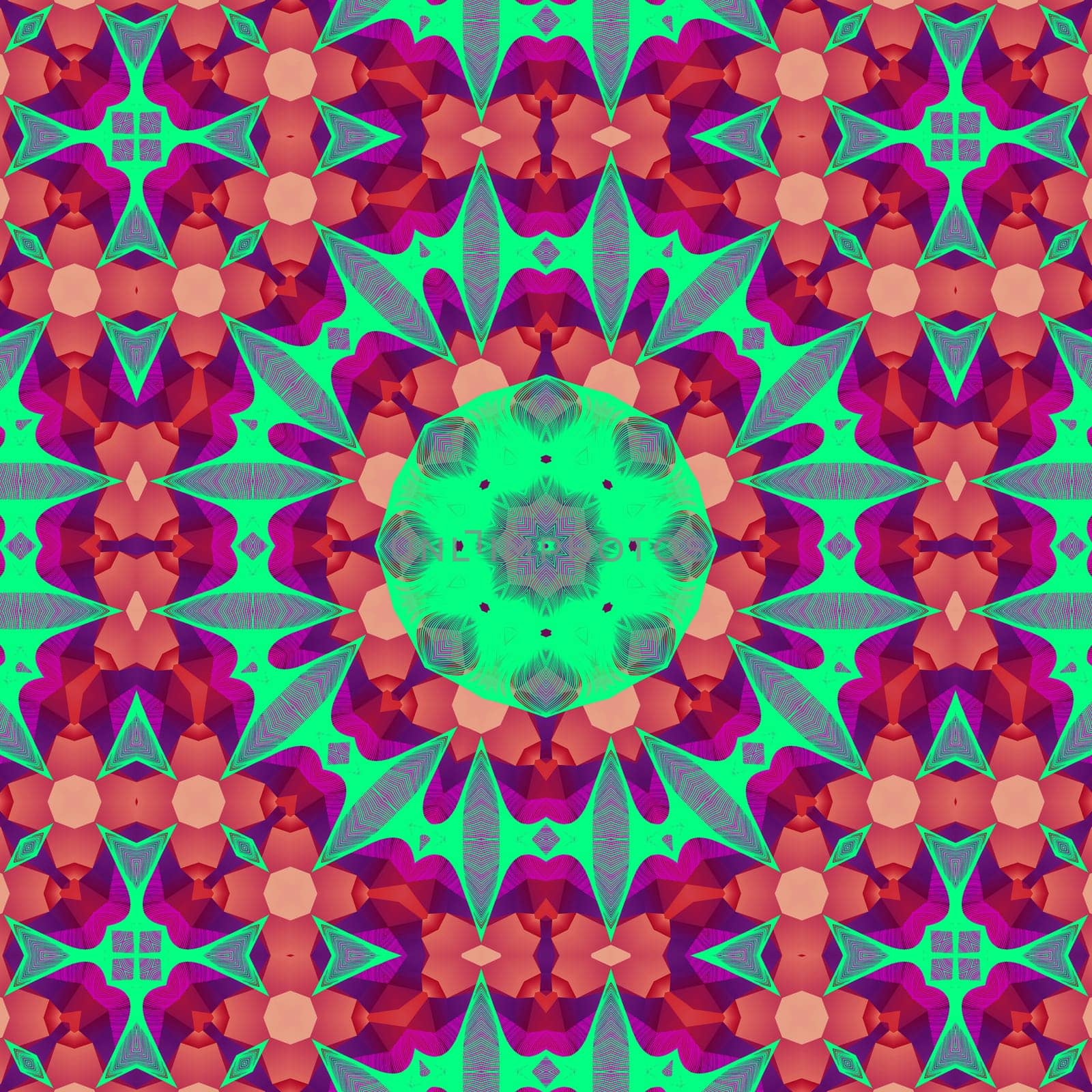 ethnic kaleidoscopic patterns, colorful background