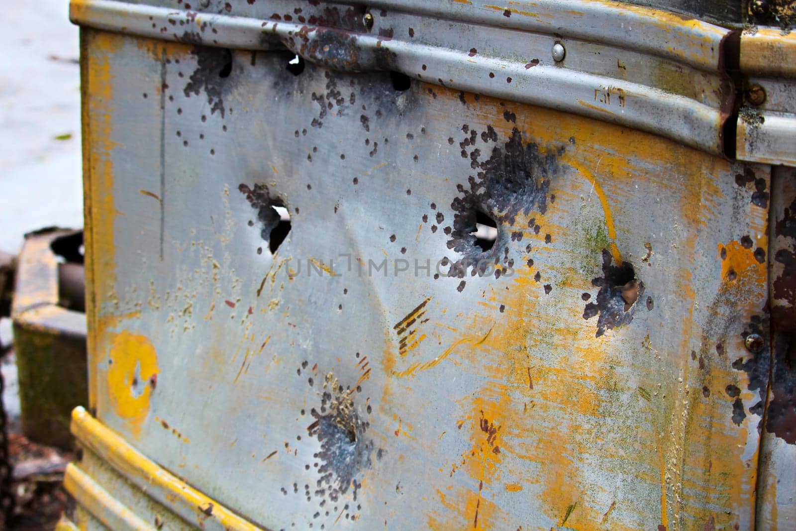 Stripped abandoned bus at a hunters camp on crown land.