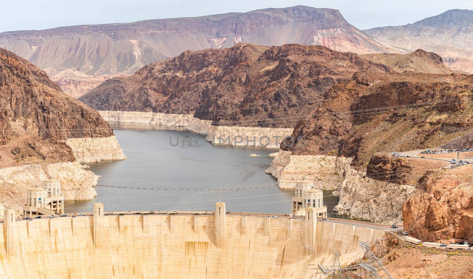 Hoover dam in Arizona and Nevada, USA Panorama