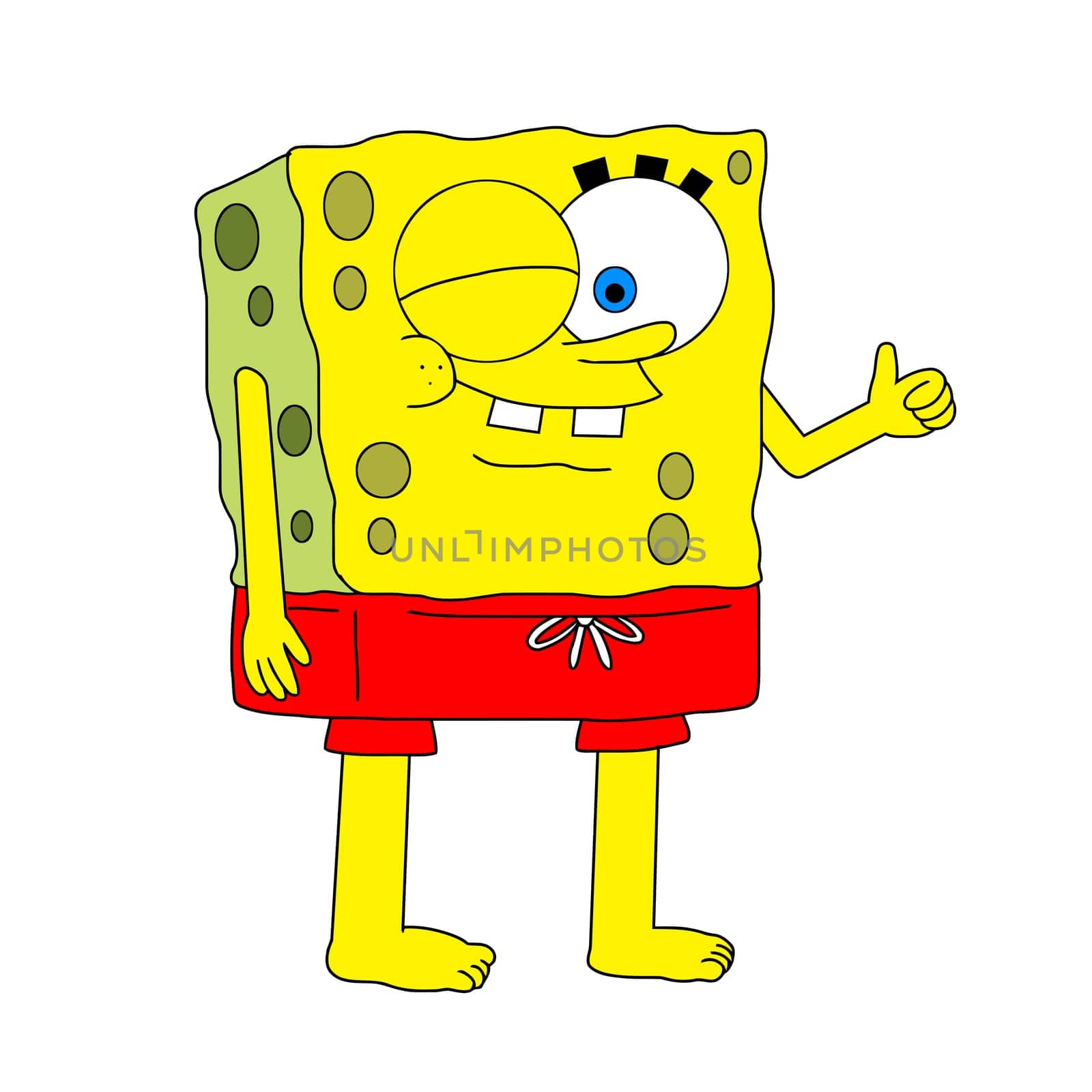 Spongebob red Squarepants happy  illustration adventure cartoon