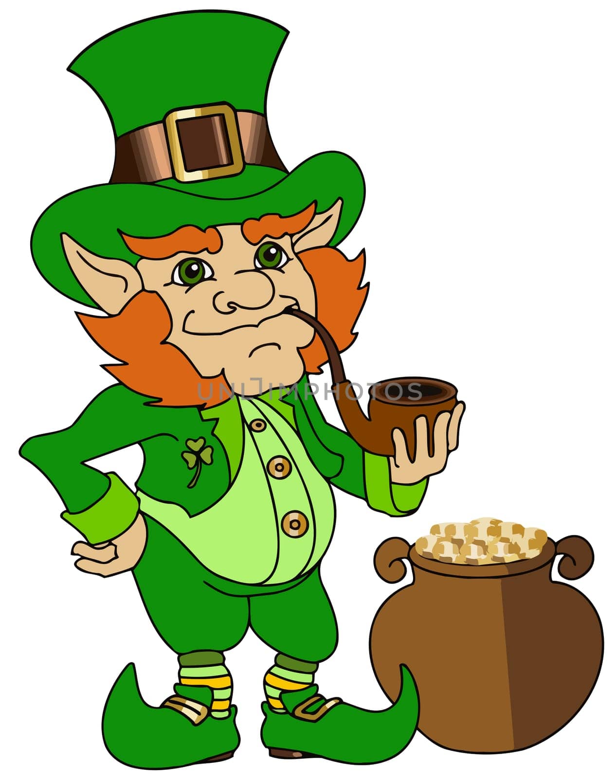 leprechaun st patricks day luck gold celebration illustration