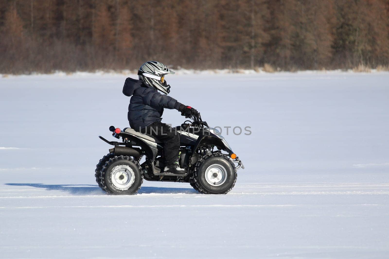 Driving a Quad in Winter.