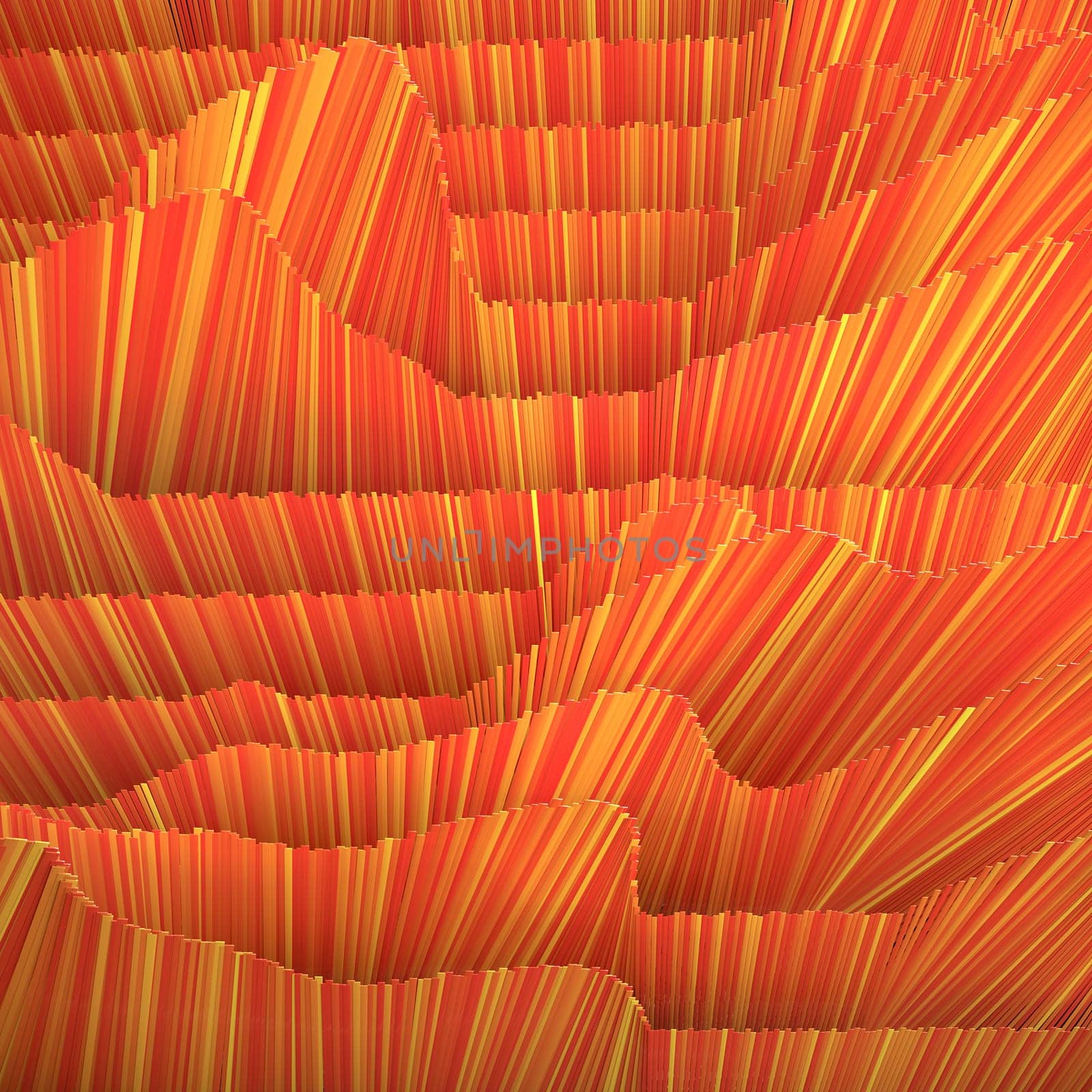 abstract geometric image in 3D structure with random colored bars.