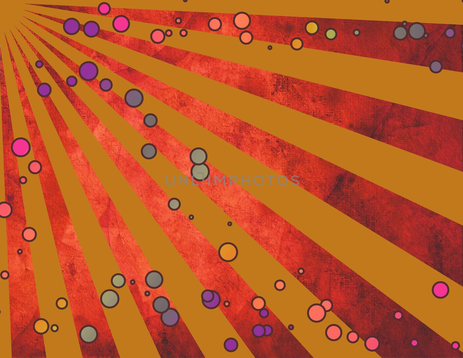 Pop art background, rays and circles