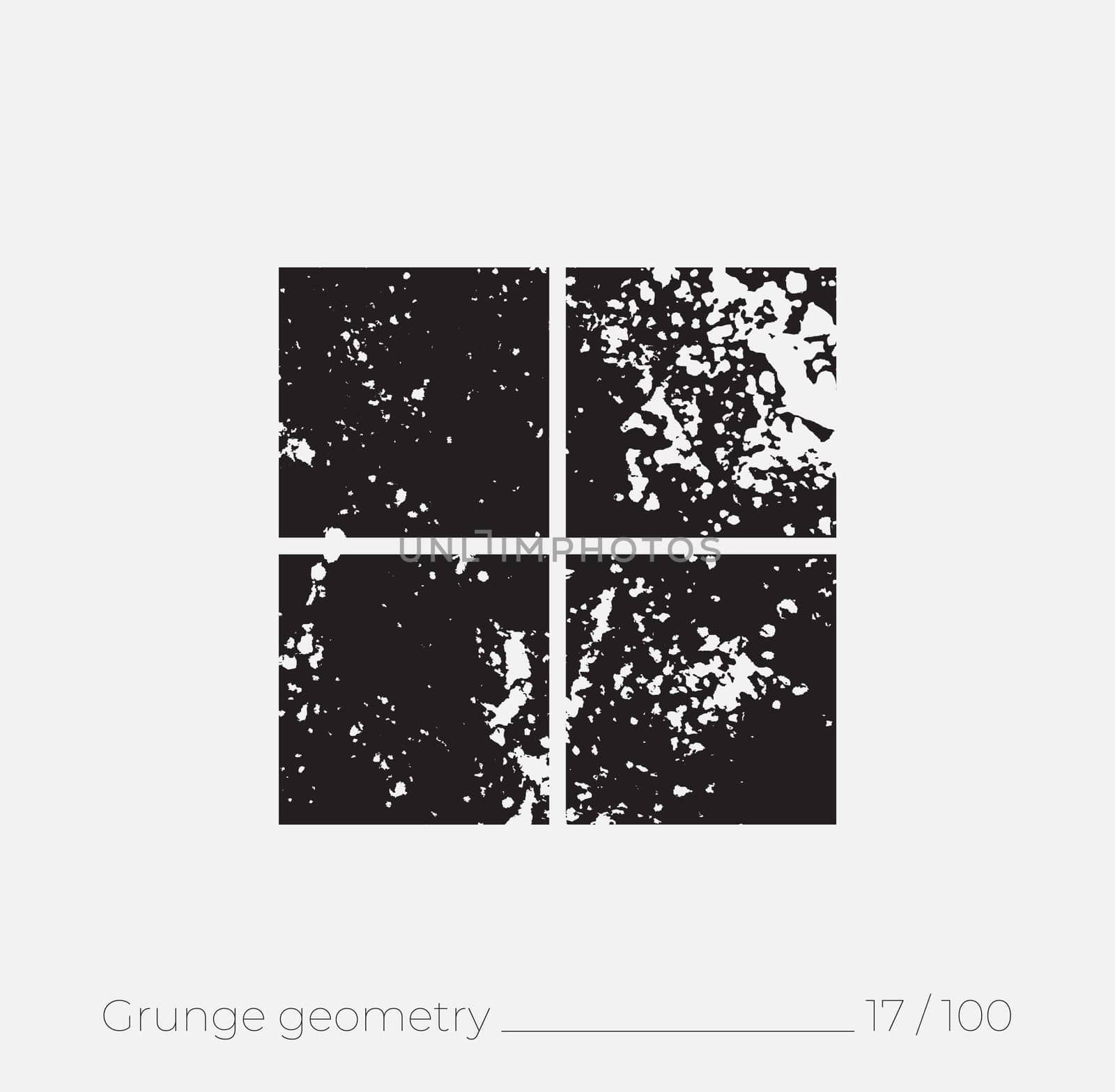 Geometric simple shape in grunge retro style. Universal design element for T-shirt, Posters, Magazine, sale leaflet, billboard, branding