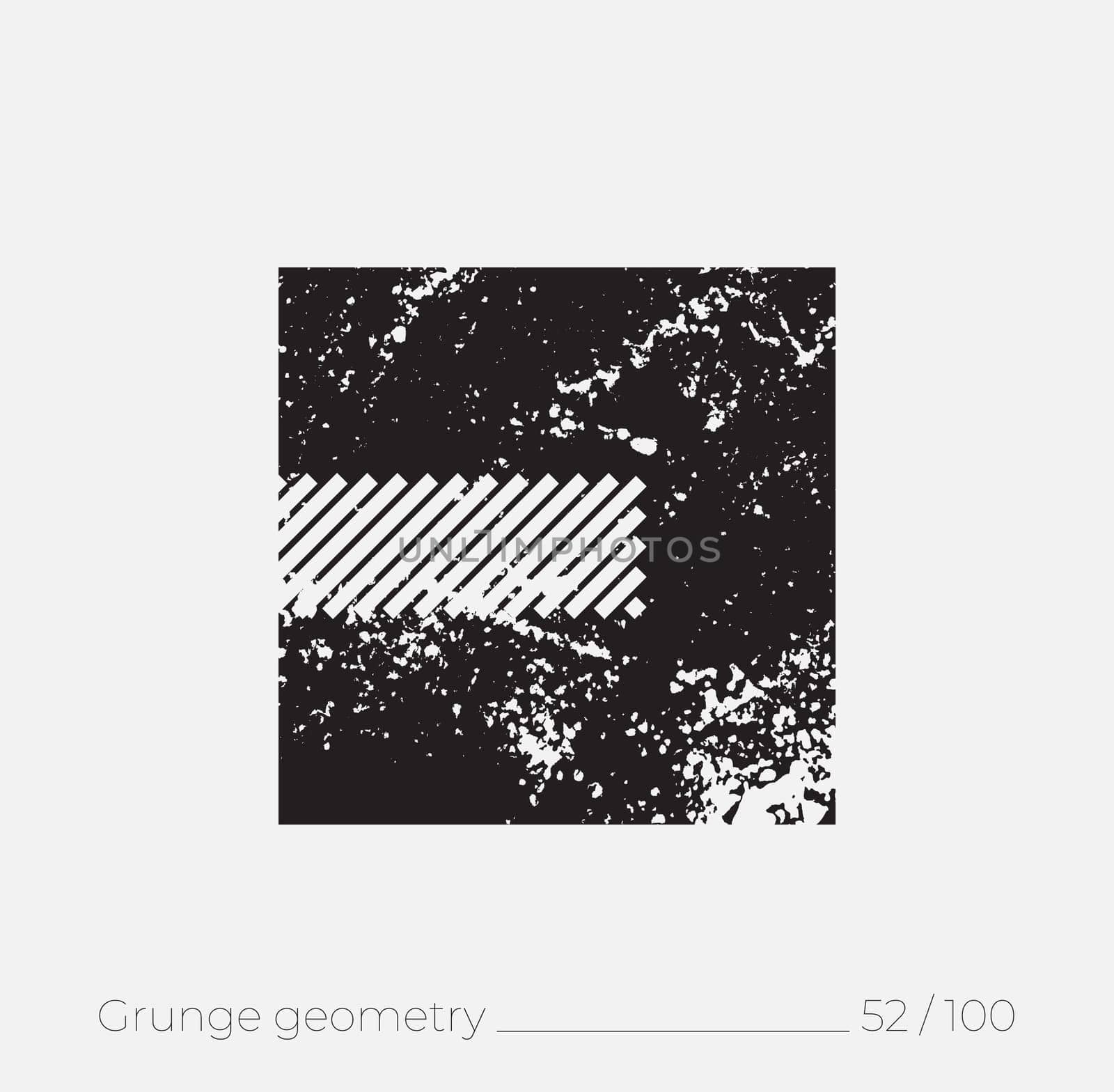Geometric simple shape in grunge retro style. Universal design element for T-shirt, Posters, Magazine, sale leaflet, billboard, branding