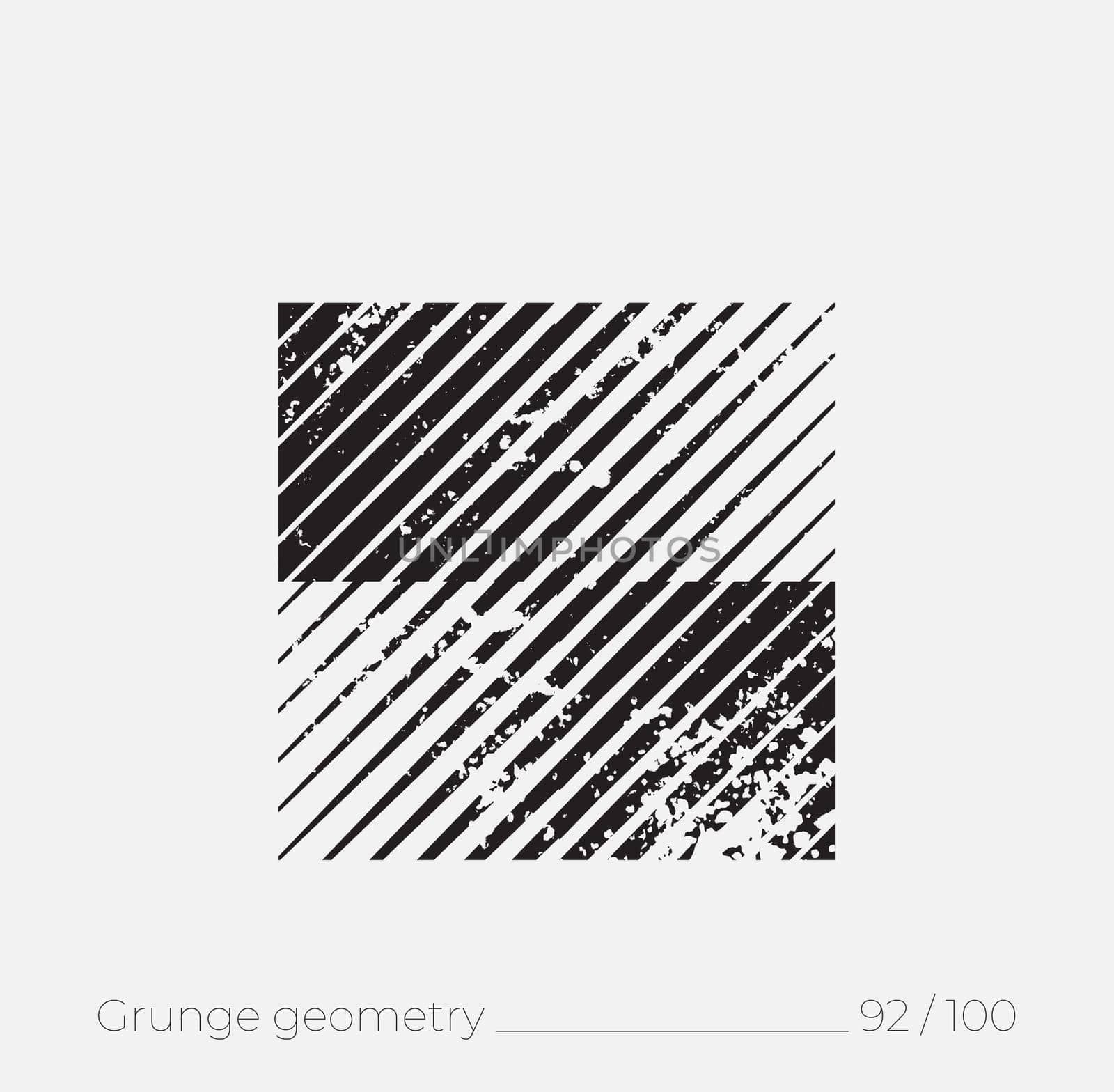 Geometric simple shape in grunge retro style. Universal design element for T-shirt, Posters, Magazine, sale leaflet, billboard, branding