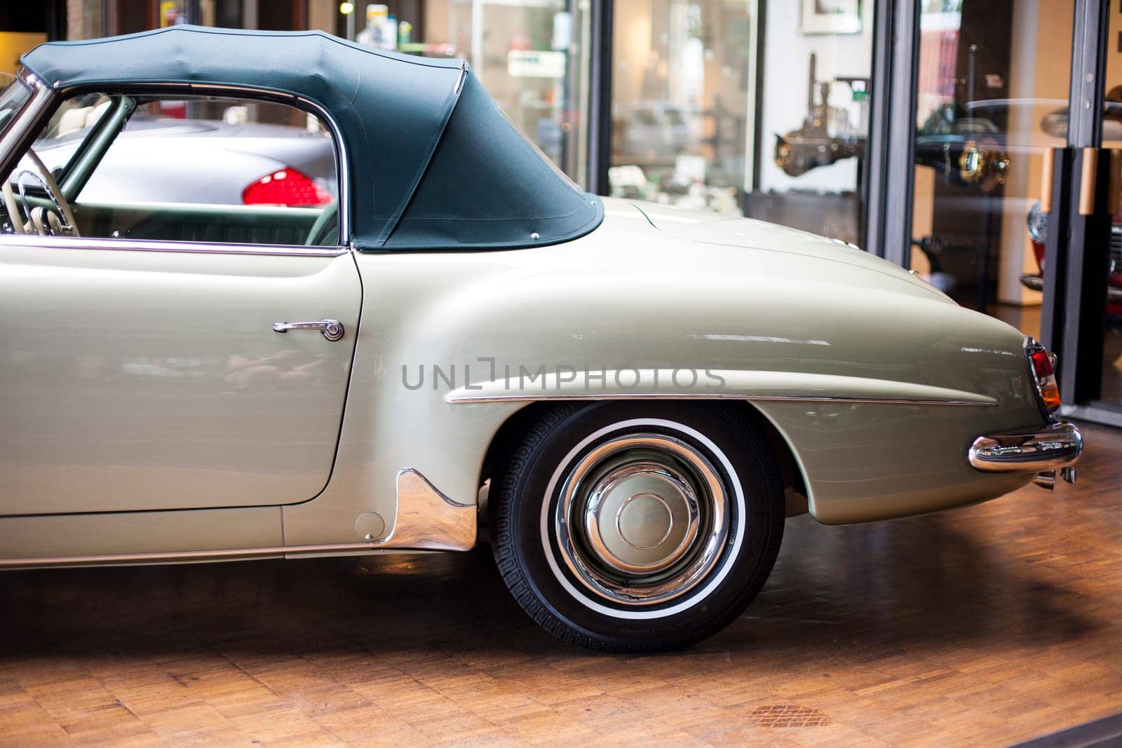Berlin, Germany - June 28, 2018: Vintage retro car in Classic Remise