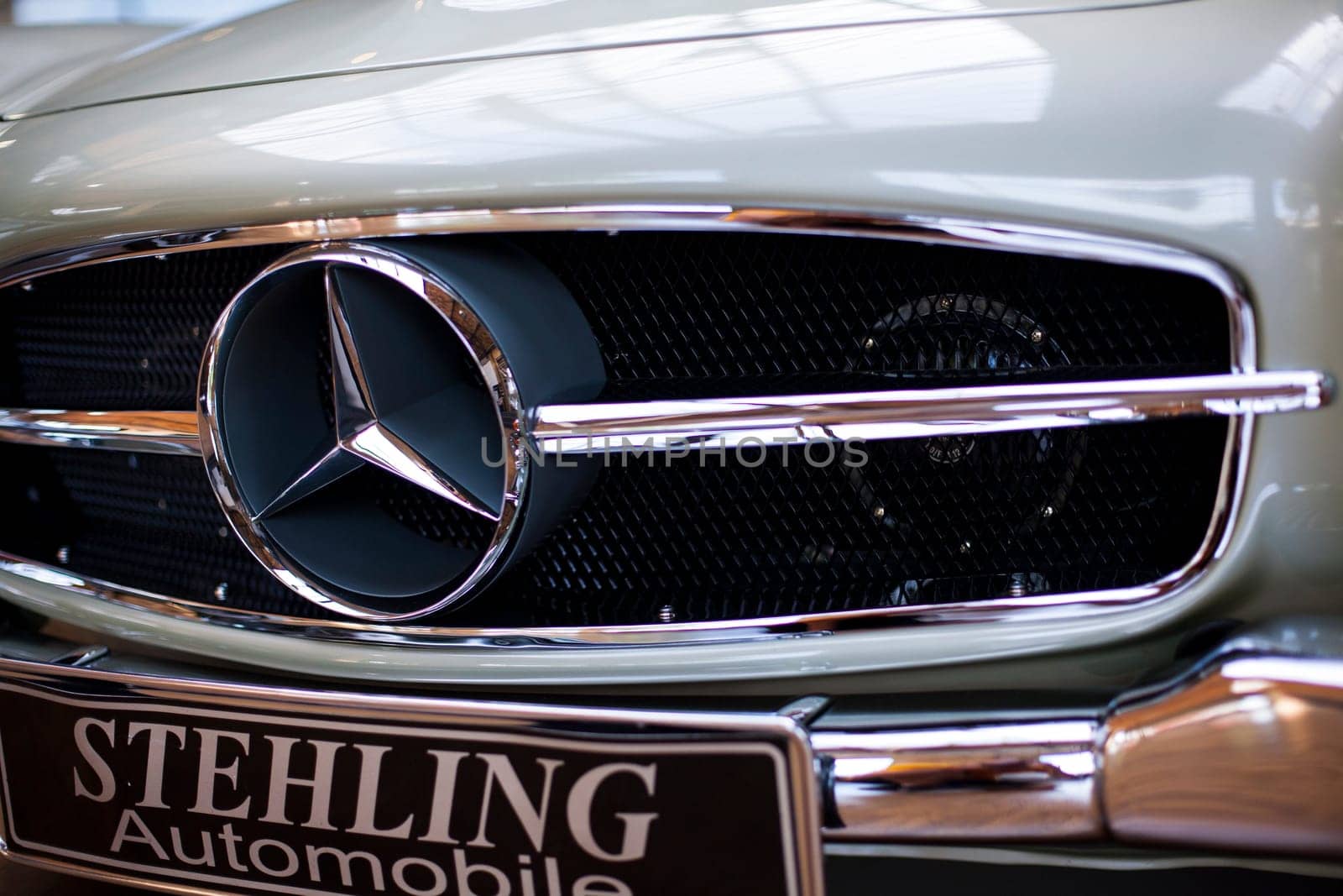 Berlin, Germany - June 28, 2018: Mercedes Stehling automobile. Vintage retro car in Classic Remise
