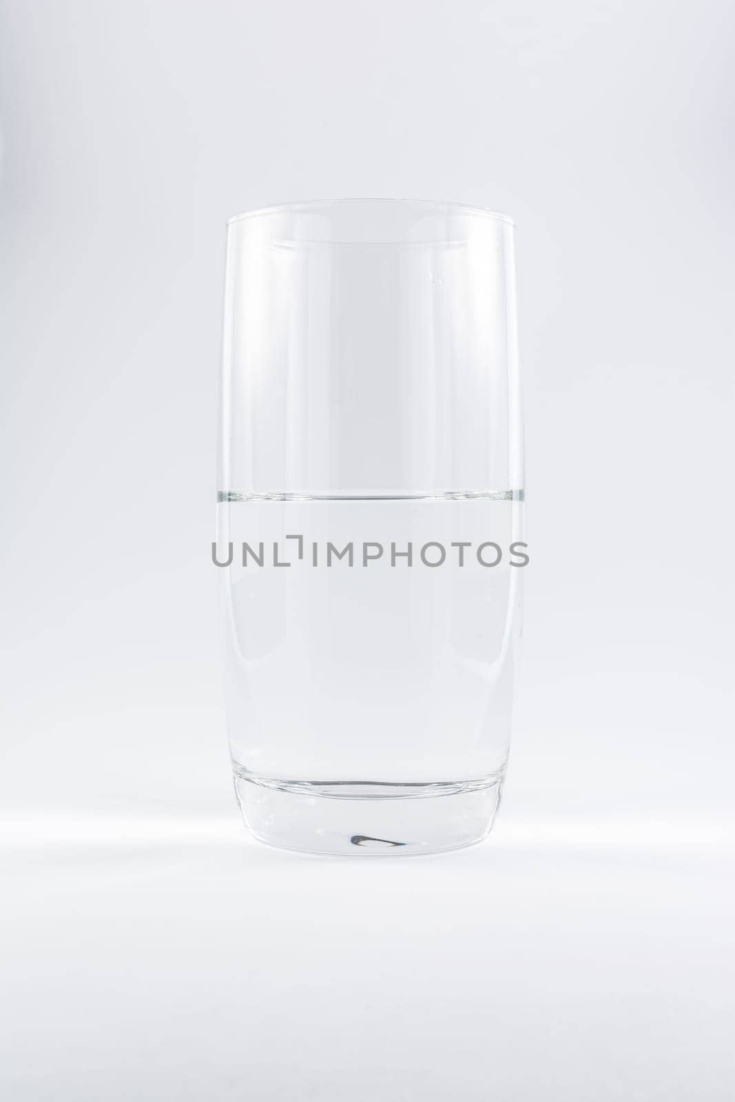 Pure Clean Glass of Water Simple Minimalistic White Background Necessities of LIfe