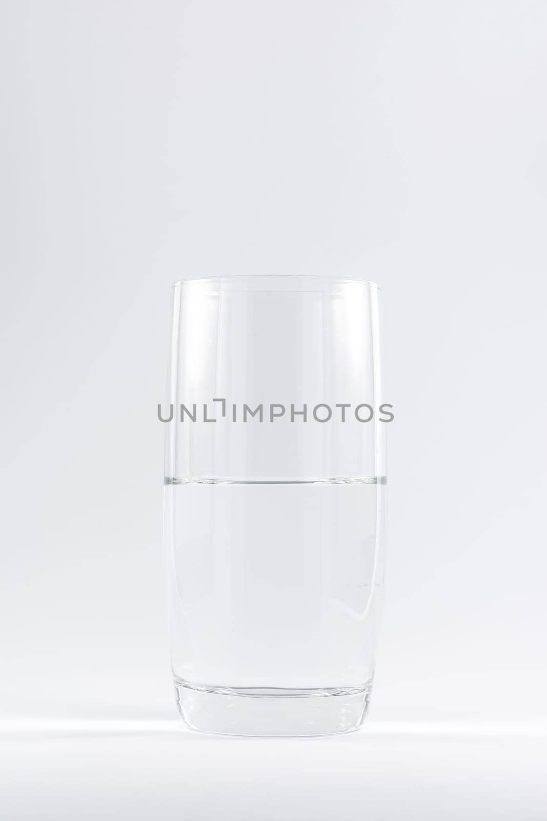 Pure Clean Glass of Water Simple Minimalistic White Background Necessities of LIfe