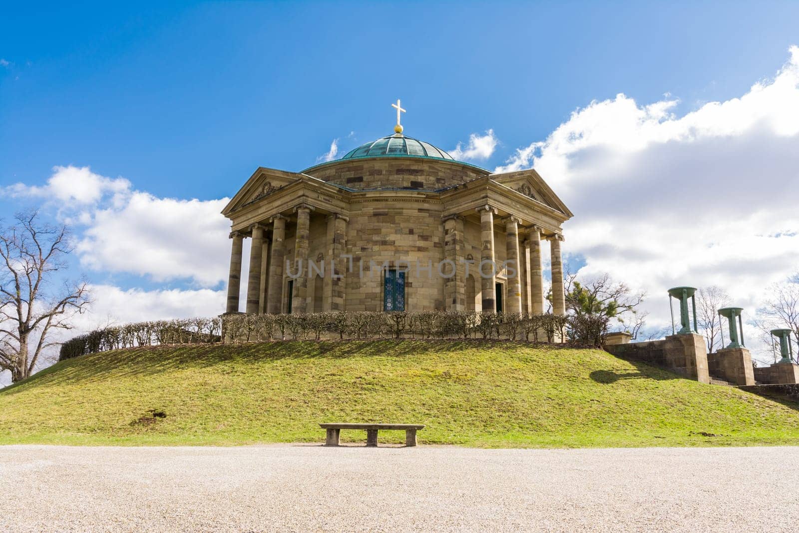 Grabkapelle Stuttgart Mausoleum European Blue Skies Old Architecture Landscape Beautiful Monument Germany