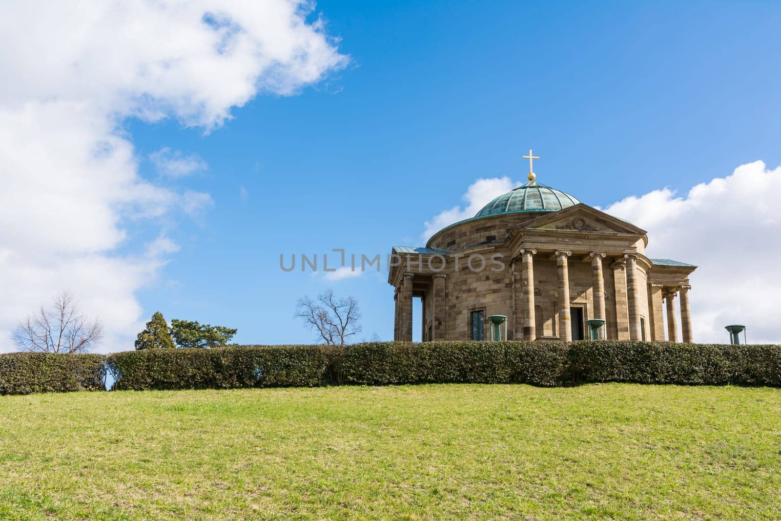 Grabkapelle Stuttgart Mausoleum European Blue Skies Old Architecture Landscape Beautiful Monument Germany