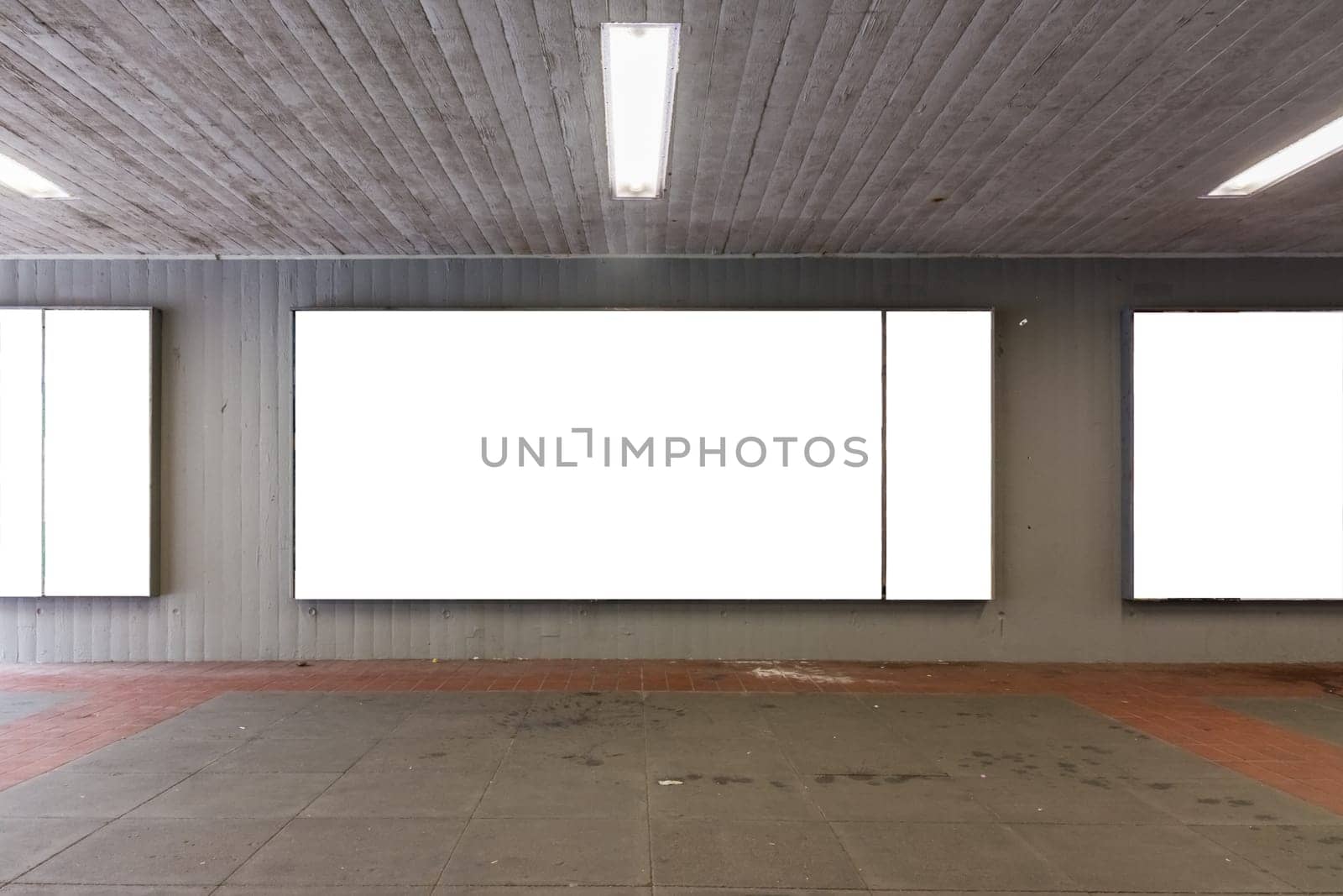 Blank Advertisement Sign City Urban Public White Isolated Clipping Path