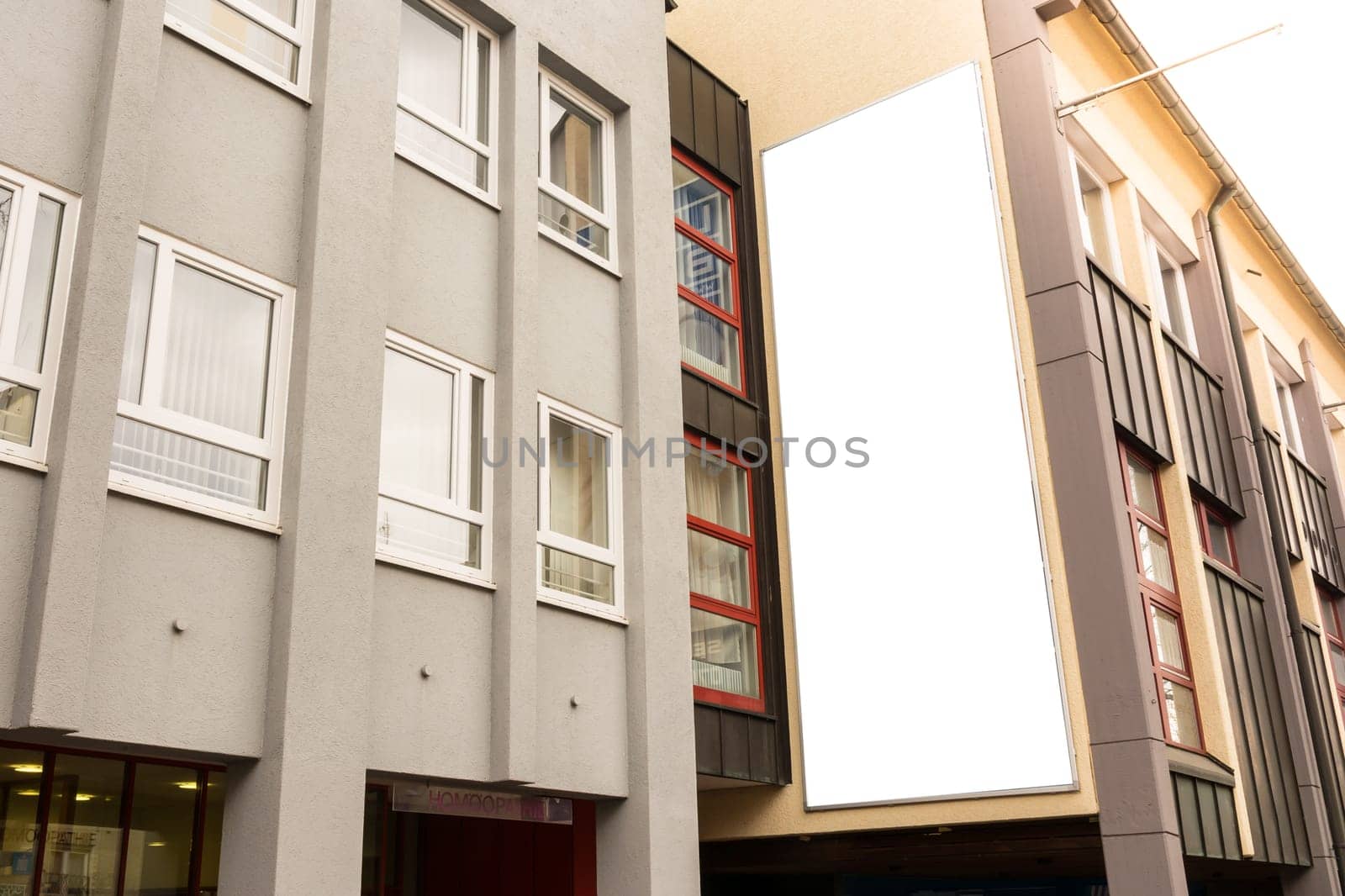 Blank Advertisement Sign City Urban Public White Isolated Clipping Path