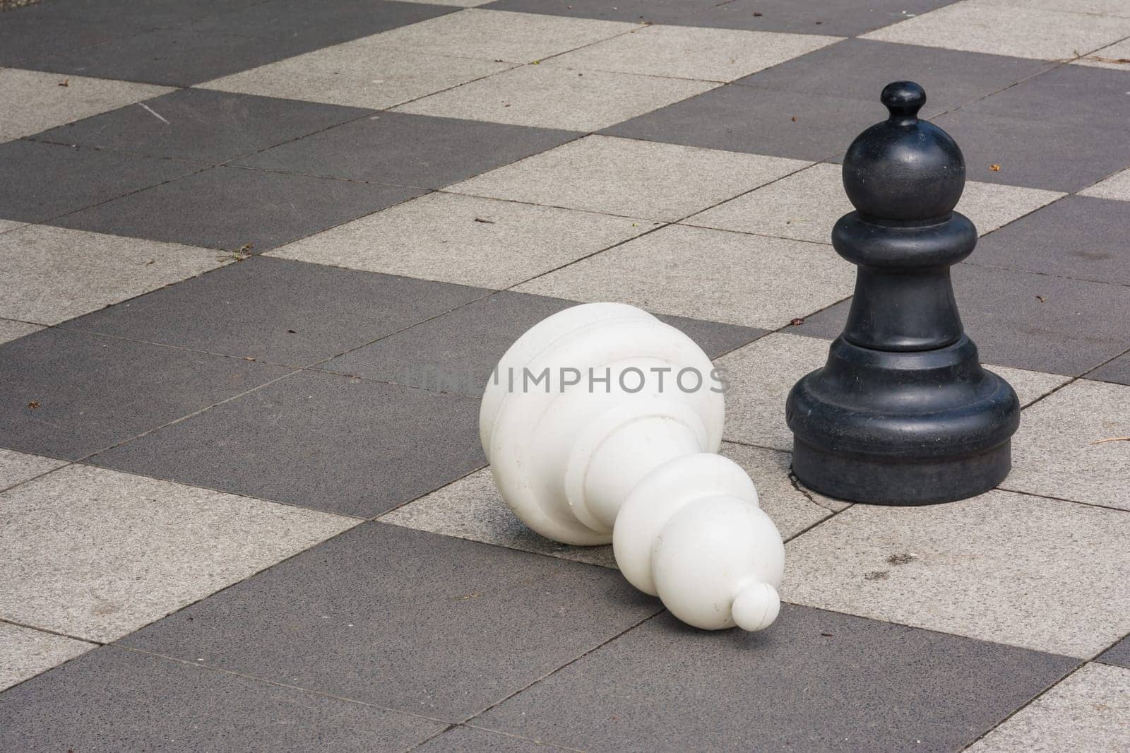 Chess Pieces Board Outdoors Squares Park Large Strategy Asphalt