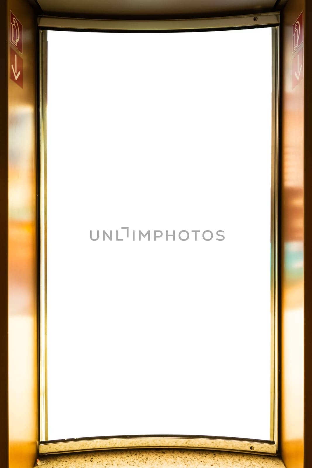 Train Station Advertisement Vertical Billboard Mockup Long Exposure People Passing