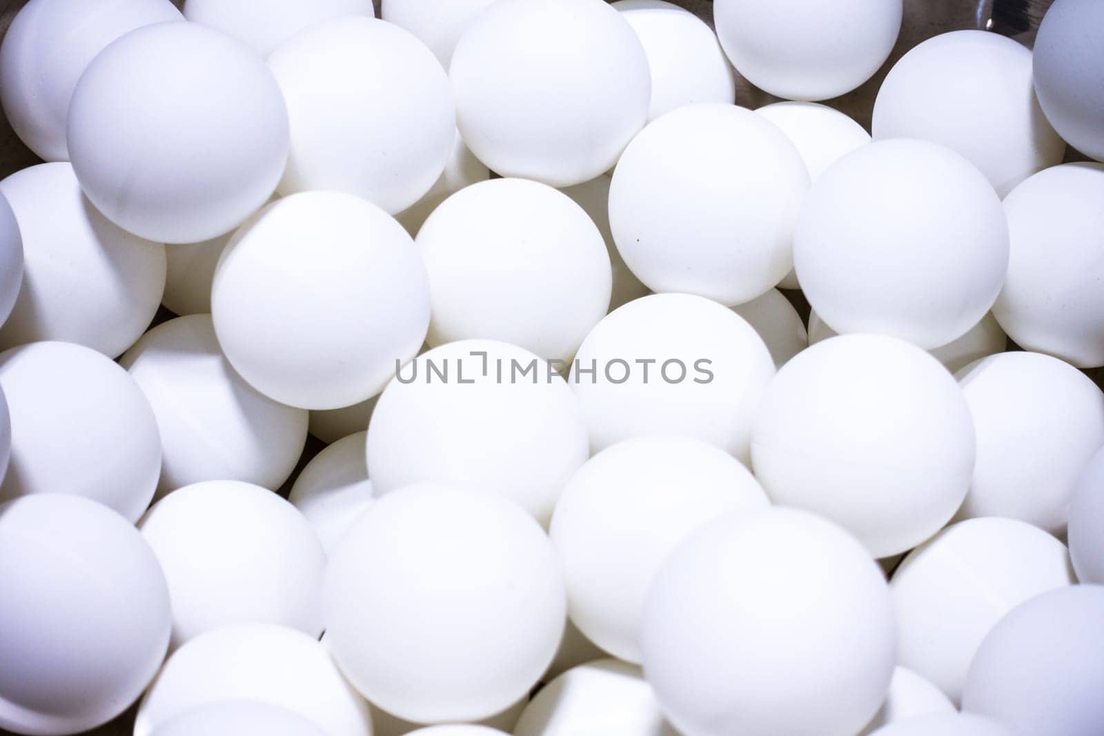 Many Ping Pong Balls Closeup Background Box