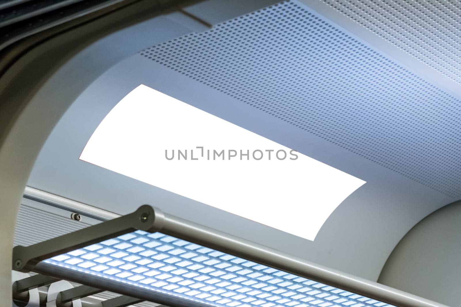 Subway Isolated White Advertisement Space Blank Mockup Transportation Urban