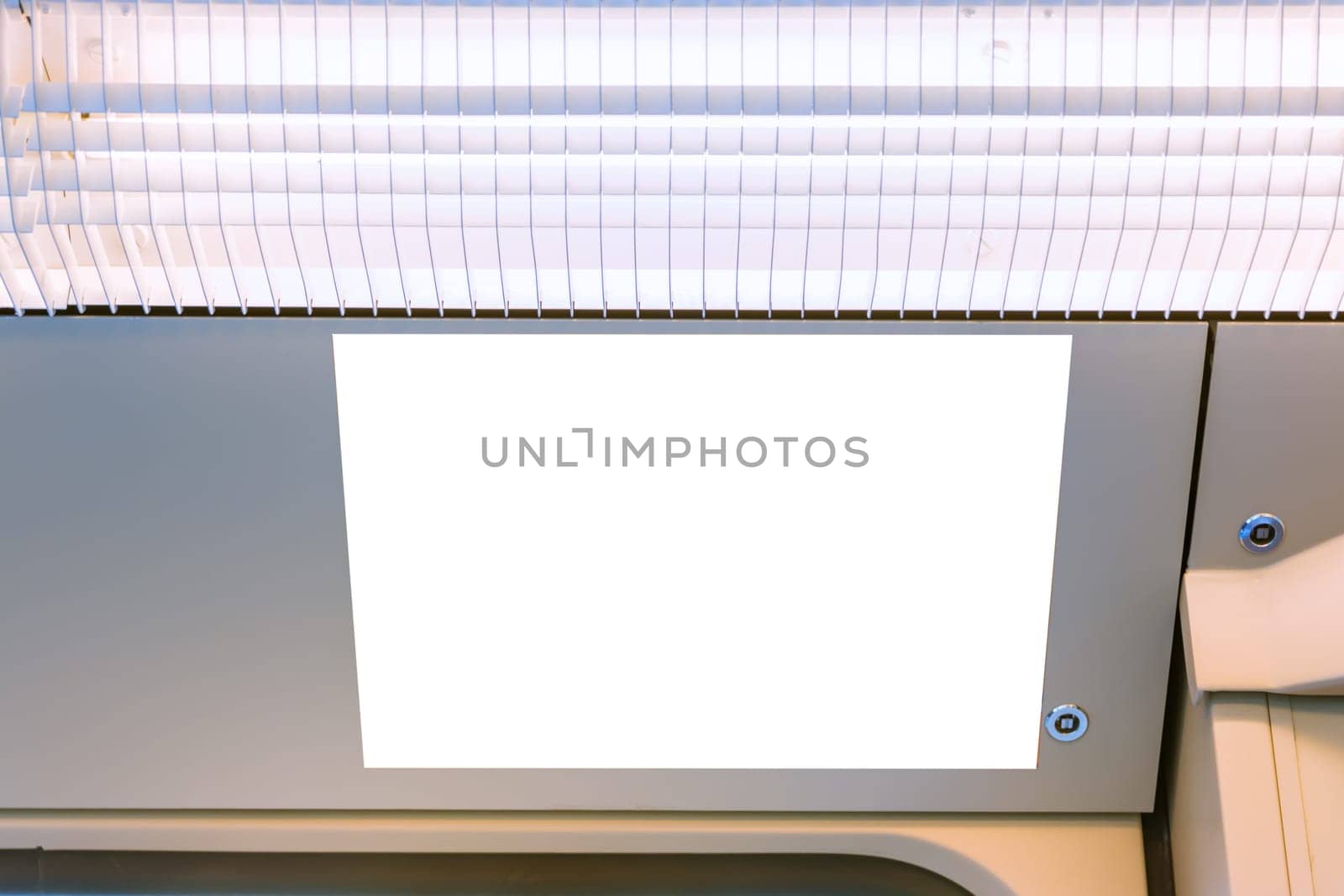 Subway Advertisement Urban Transportation Isolated White Mockup Space Billboard