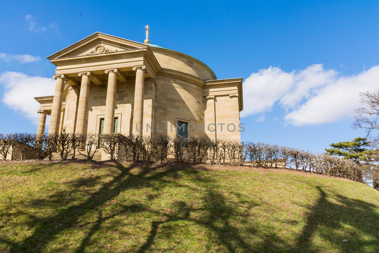 Grabkapelle Stuttgart Mausoleum European Blue Skies Old Architecture Landscape Beautiful Monument Germany
