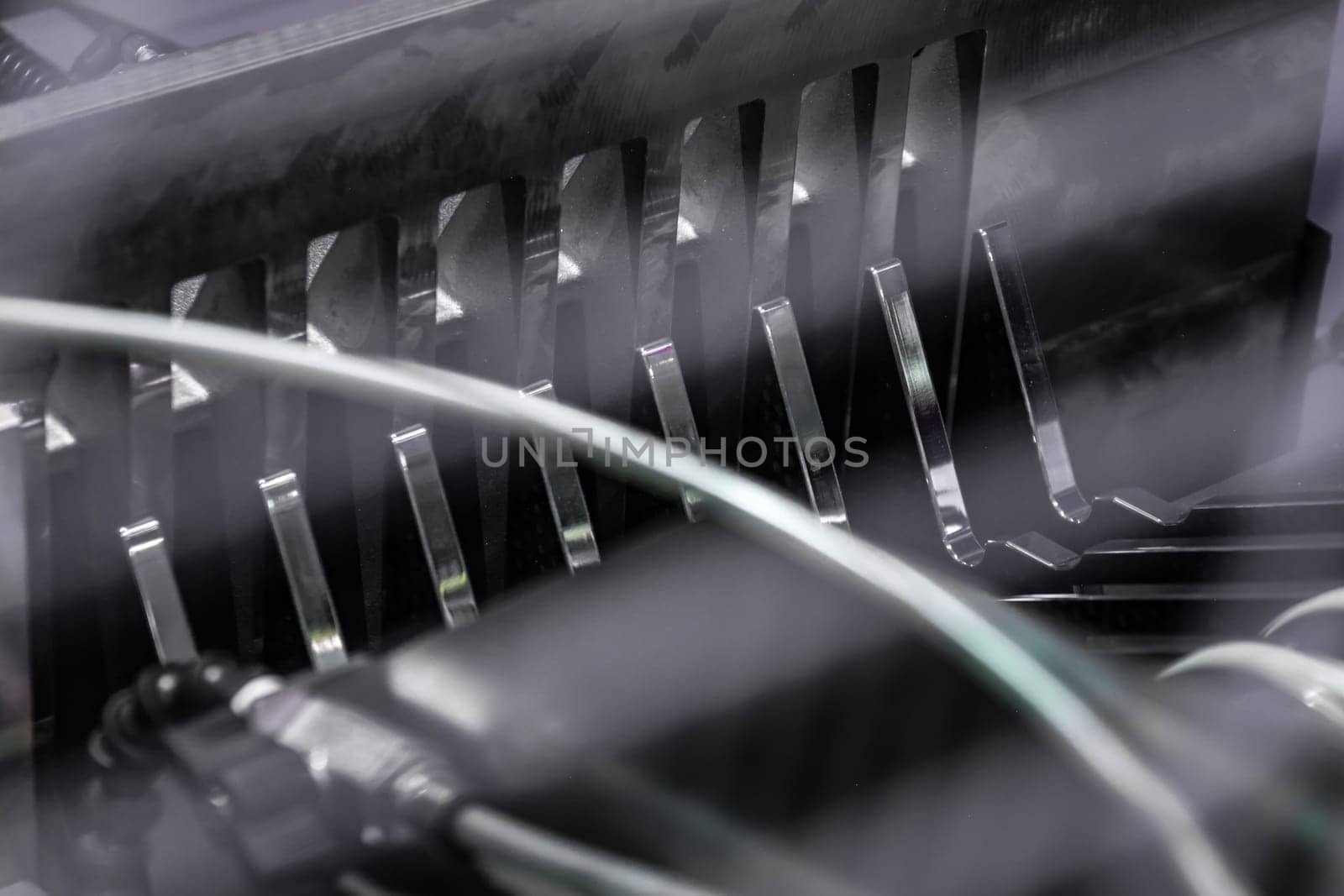 Industrial Machine Transfer Grips Rolling Spikes Inner Mechanics Machine Production Idle