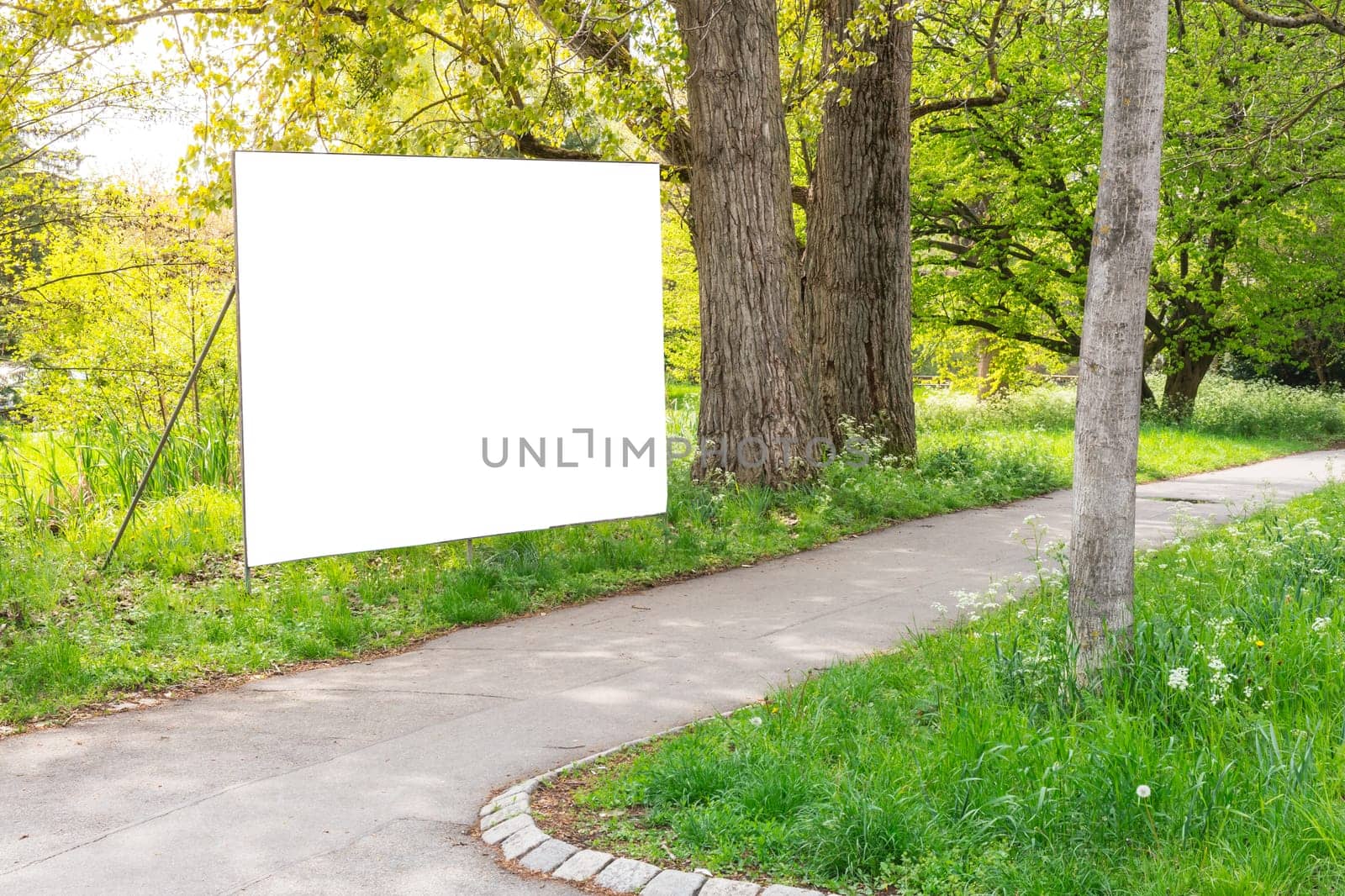 City Typical Ad Space Large White Isolated Template Banner Urban
