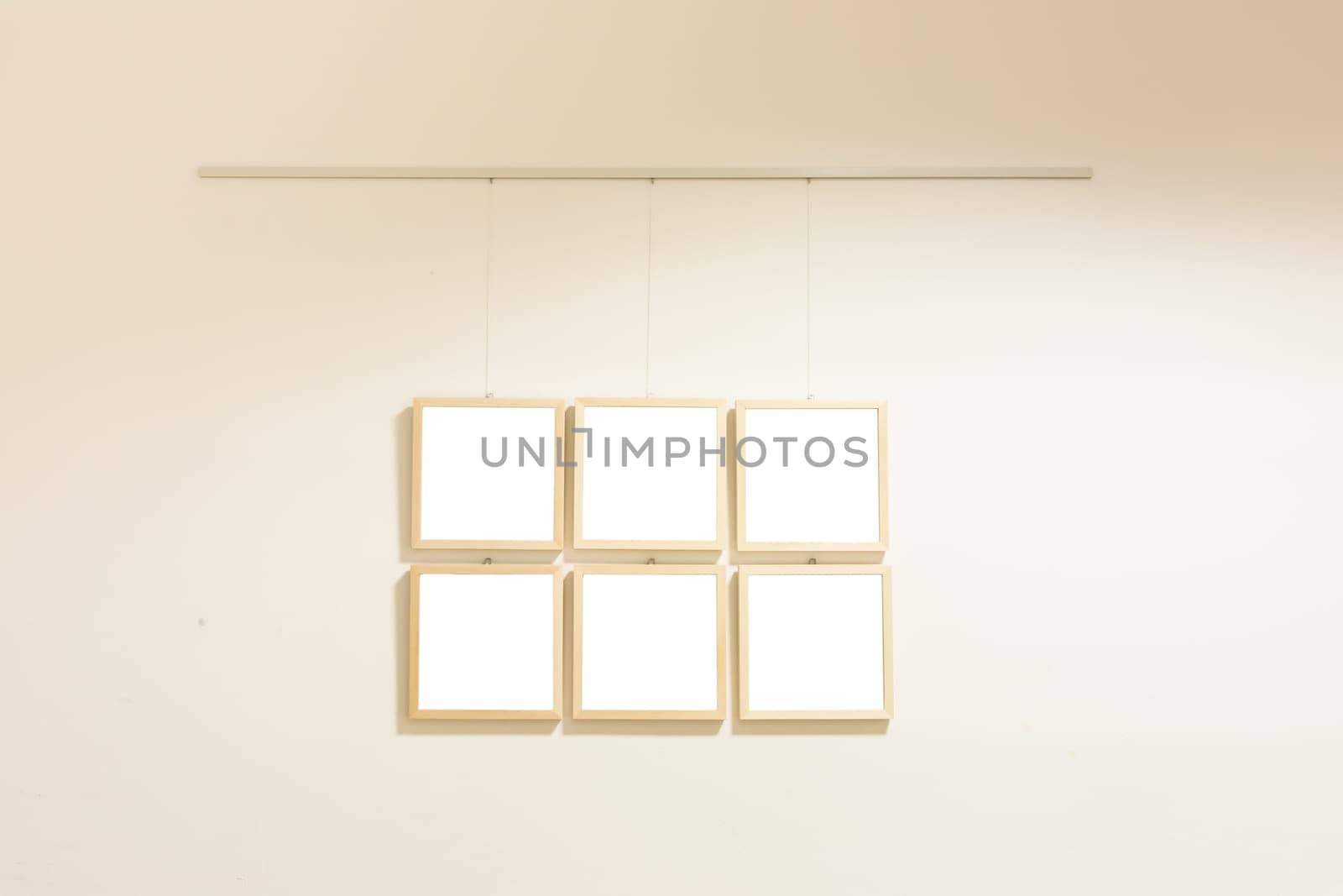 Small Modern Contemporary Art Museum Display Frames Blank White Template Minimal Wall