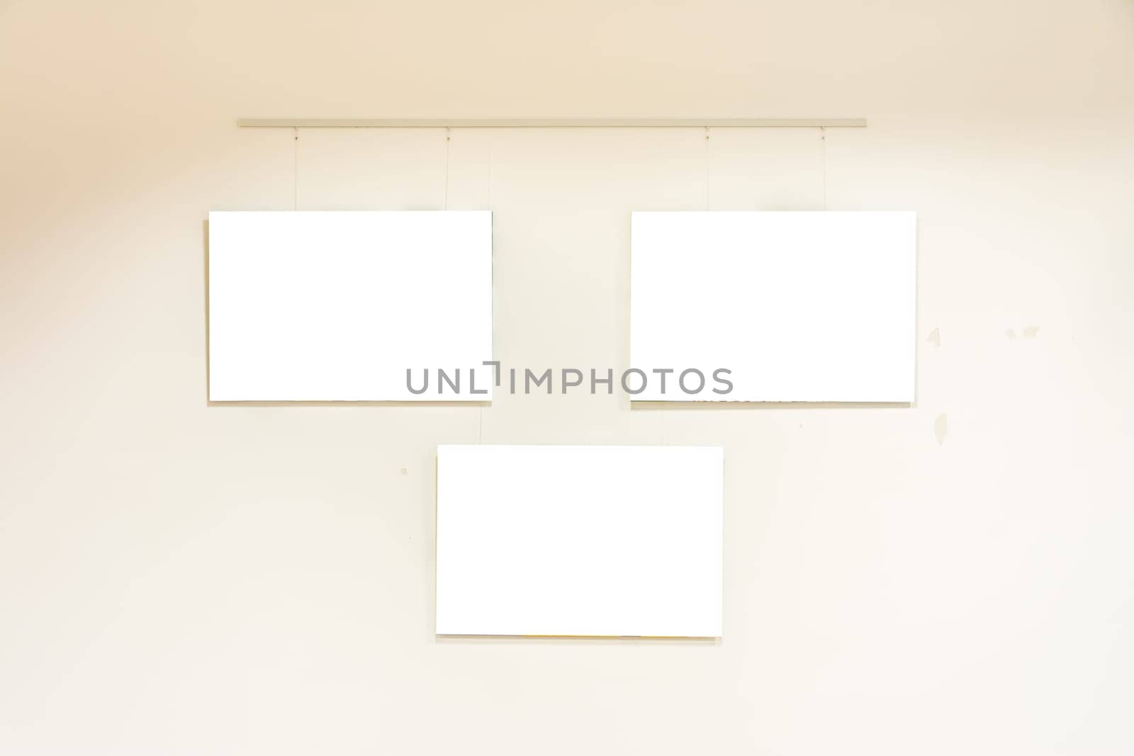 Small Modern Contemporary Art Museum Display Frames Blank White Template Minimal Wall