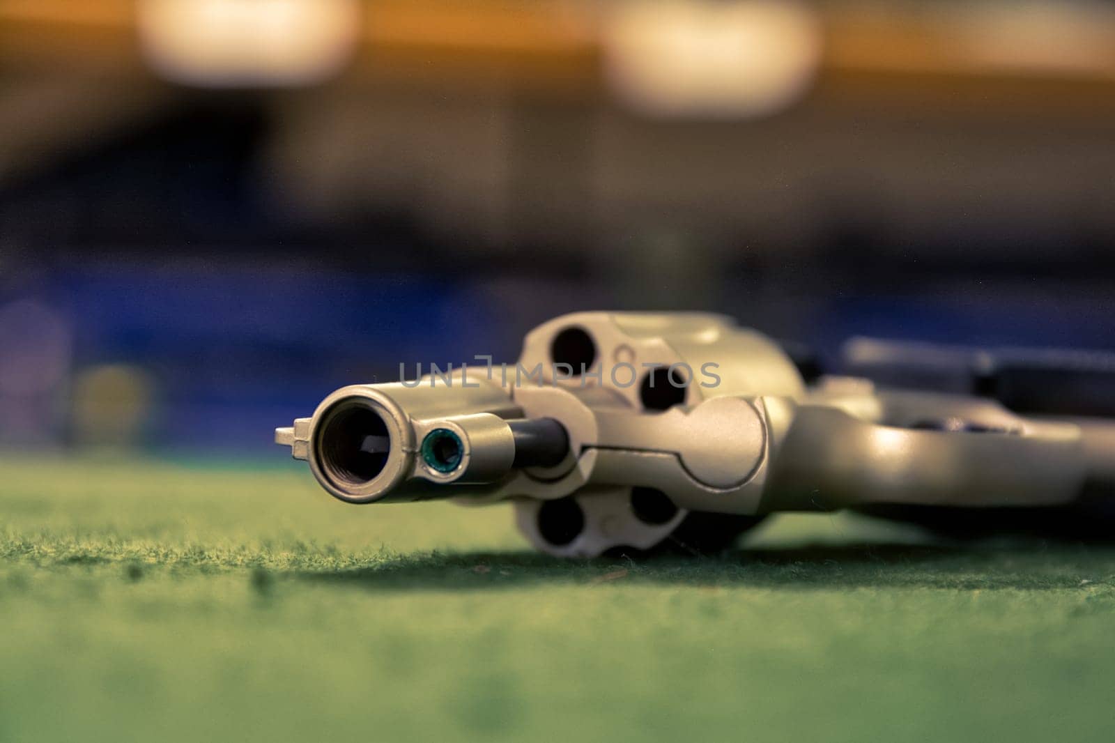 Revolver Pistol Gun Store Detail Weapons Deadly Clean New Shop Isolated Dealer Seller Nobody