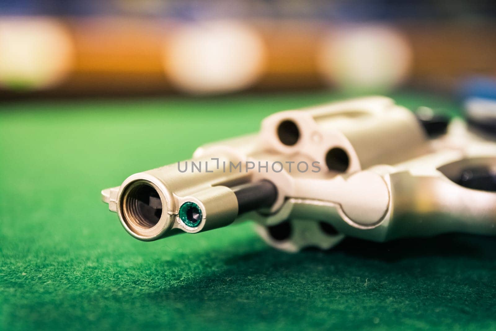 Revolver Pistol Gun Store Detail Weapons Deadly Clean New Shop Isolated Dealer Seller Nobody
