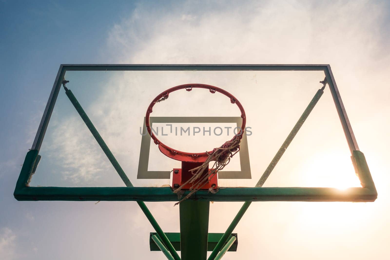 A Close-up of Basketball Board in China