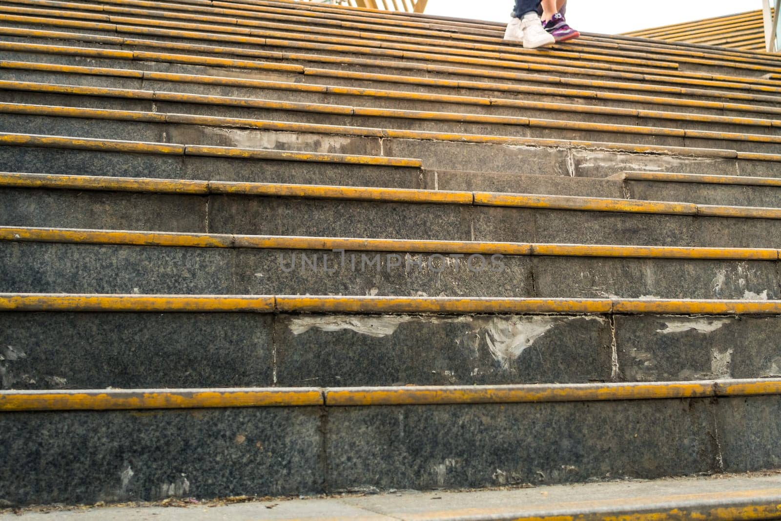 Steps of Pedestrian Bridge in Xi'an University of Technology Qu Jiang Campus