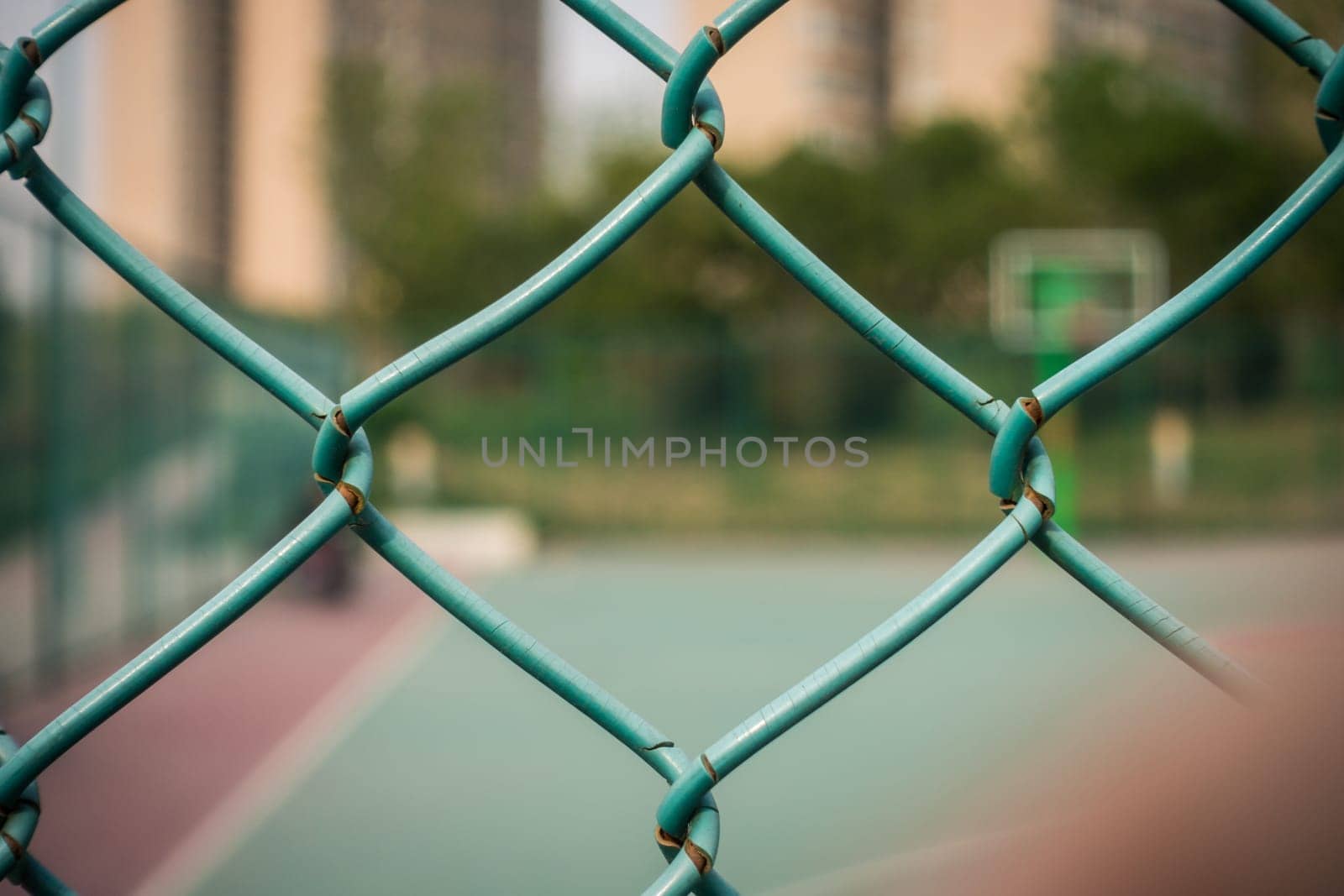 Barbed Wire of a Chinese Basketball Court