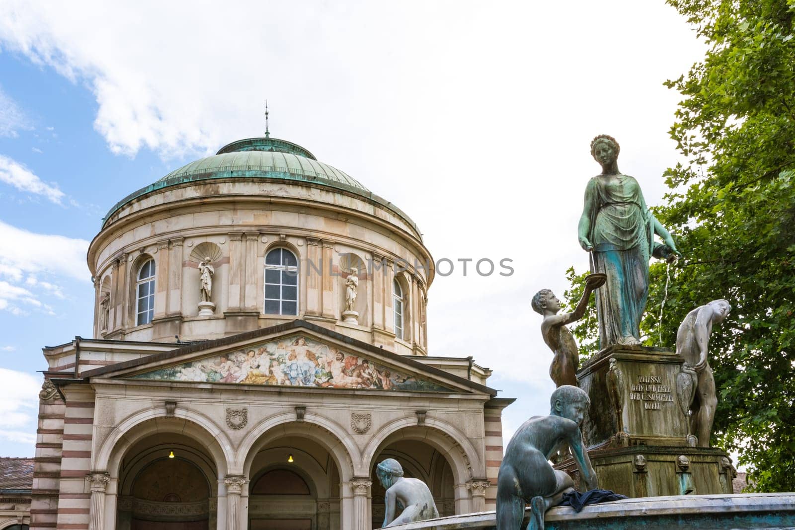 Karlsruhe Old Hygieia Fountain Therme Vierordtbad Sauna Thermal Bath Spring Entrance