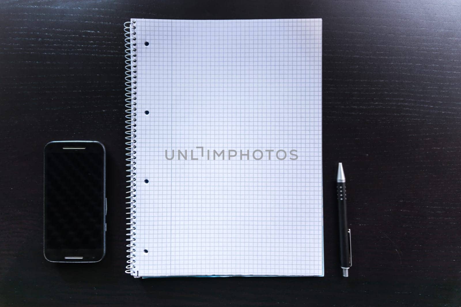 Notebook Desk Empty Pens Writing Education Work Coffee Brown Office Objects Background