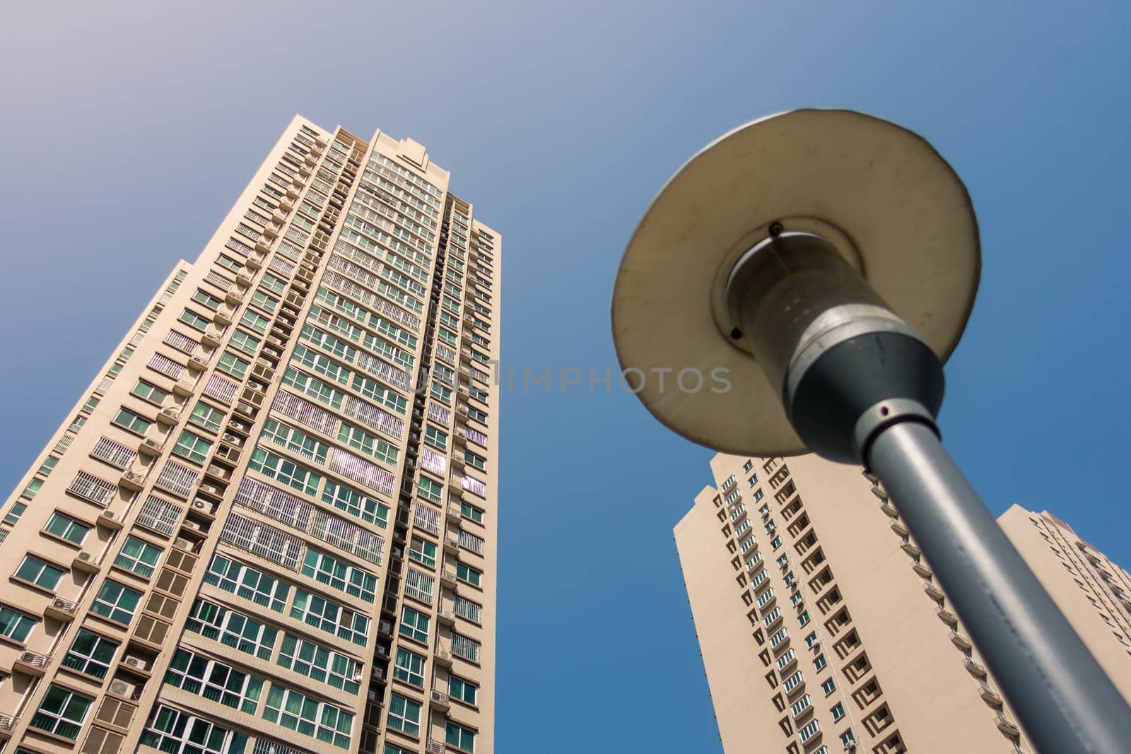 Chinese Apartment Building Tall Highrise Development Living Space Urban City Environment