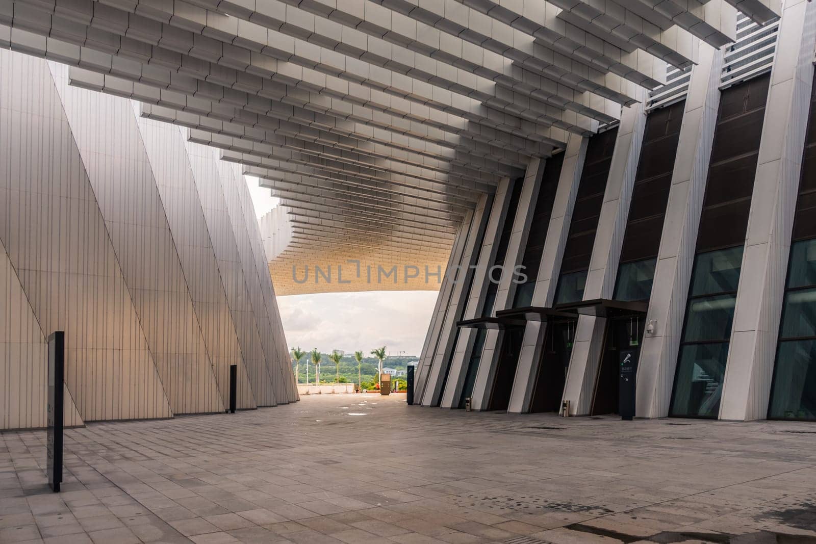 Nanning City Library Architecture Sunset