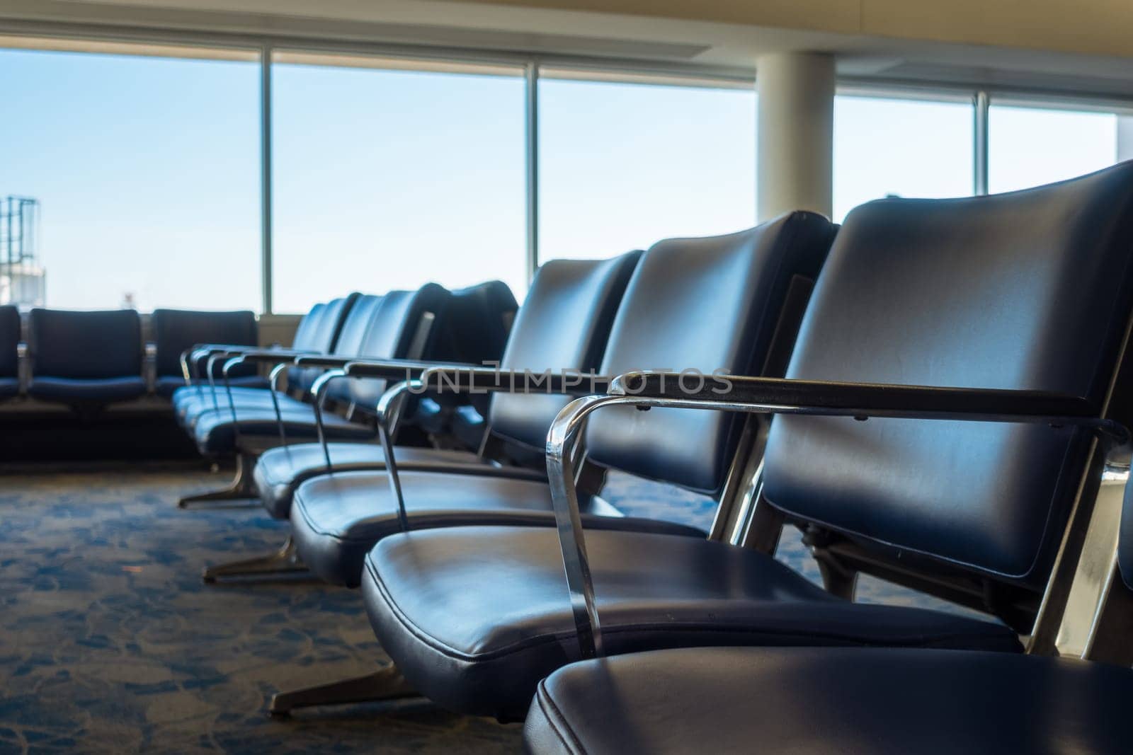 Airport Chairs Empty Gate Terminal Row Daytime