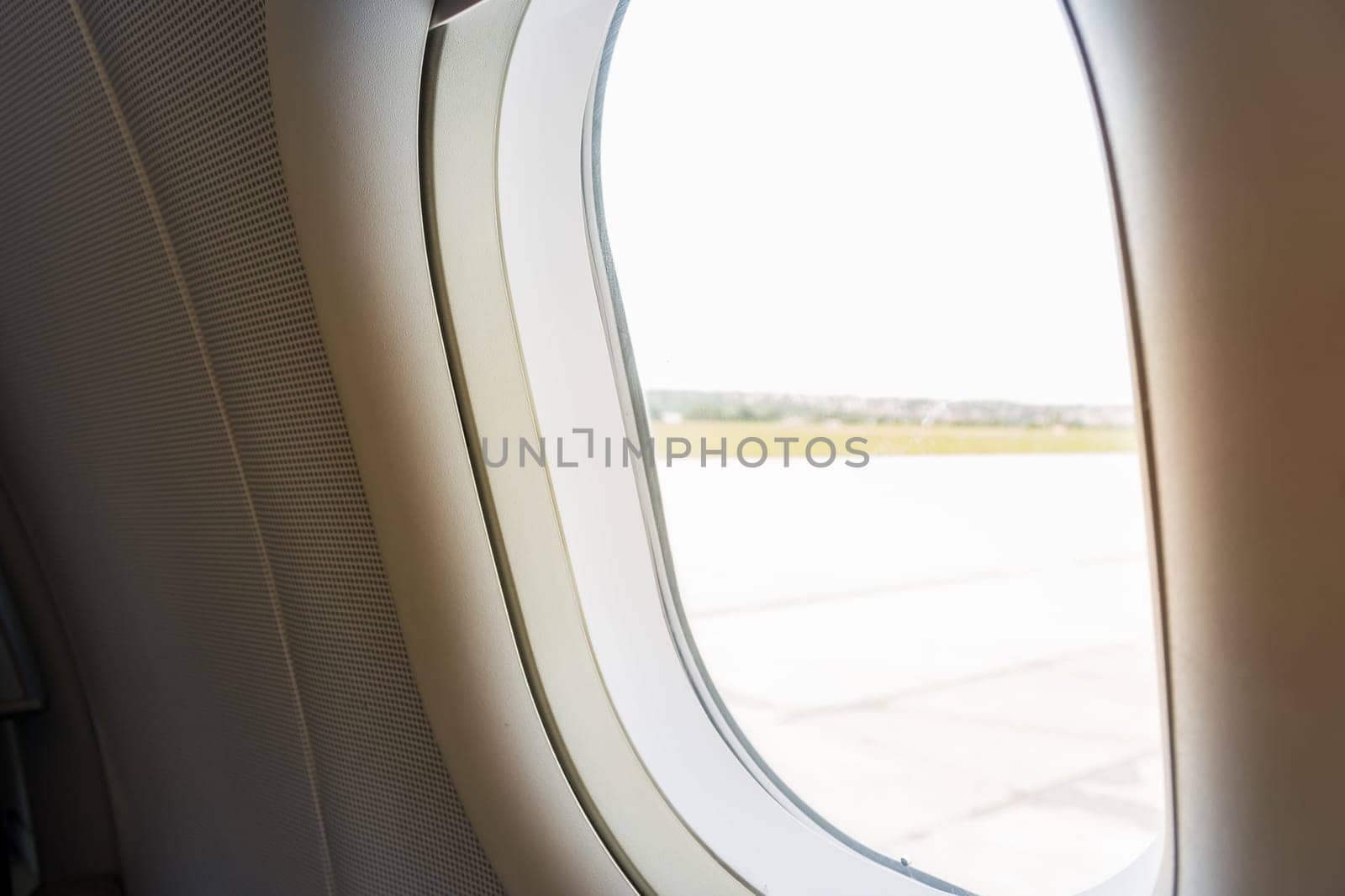 Airplane Window Closeup Interior Aircraft Wall