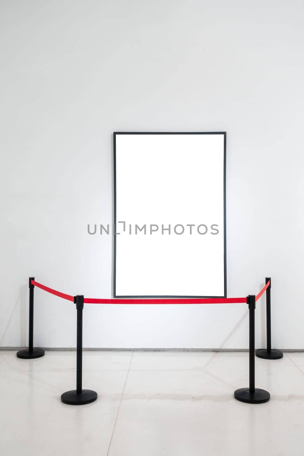 Art Gallery Museum Blank Frame Exhibition White Clipping Path Isolated