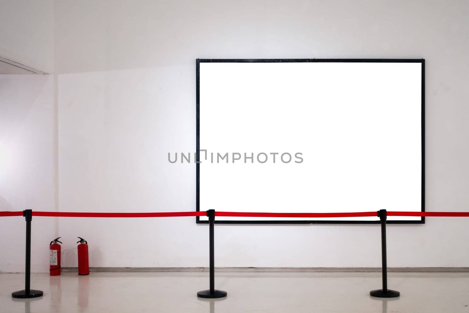 Art Gallery Museum Blank Frame Exhibition White Clipping Path Isolated