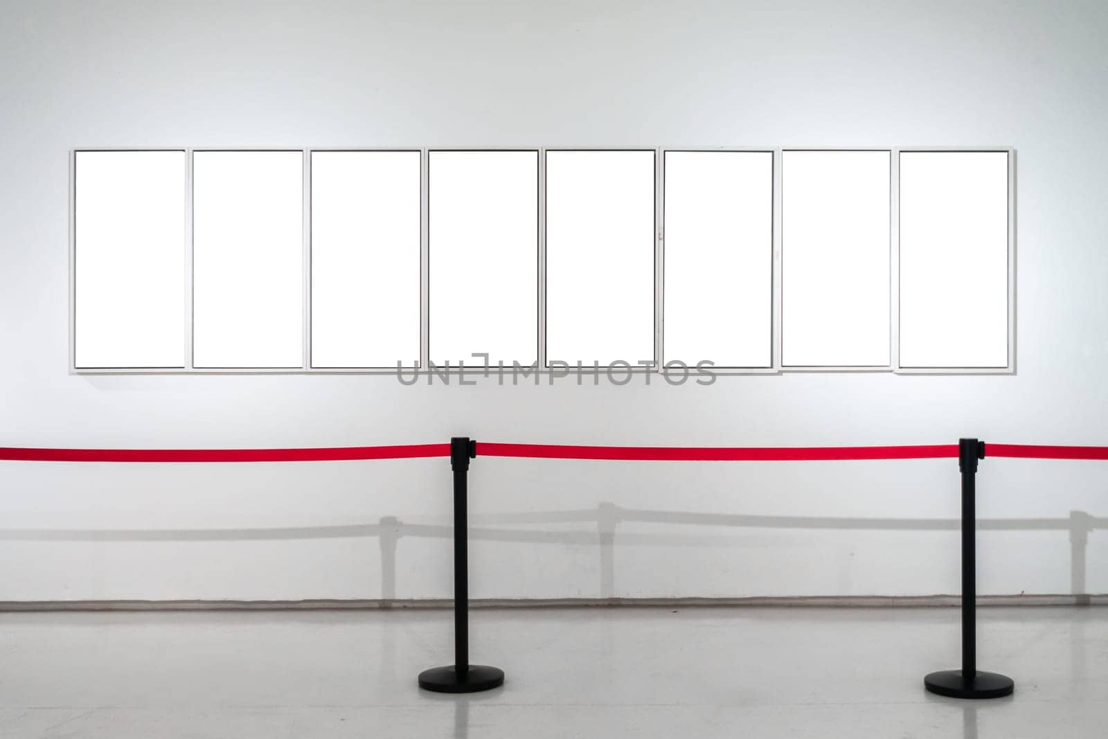 Art Gallery Museum Blank Frame Exhibition White Clipping Path Isolated