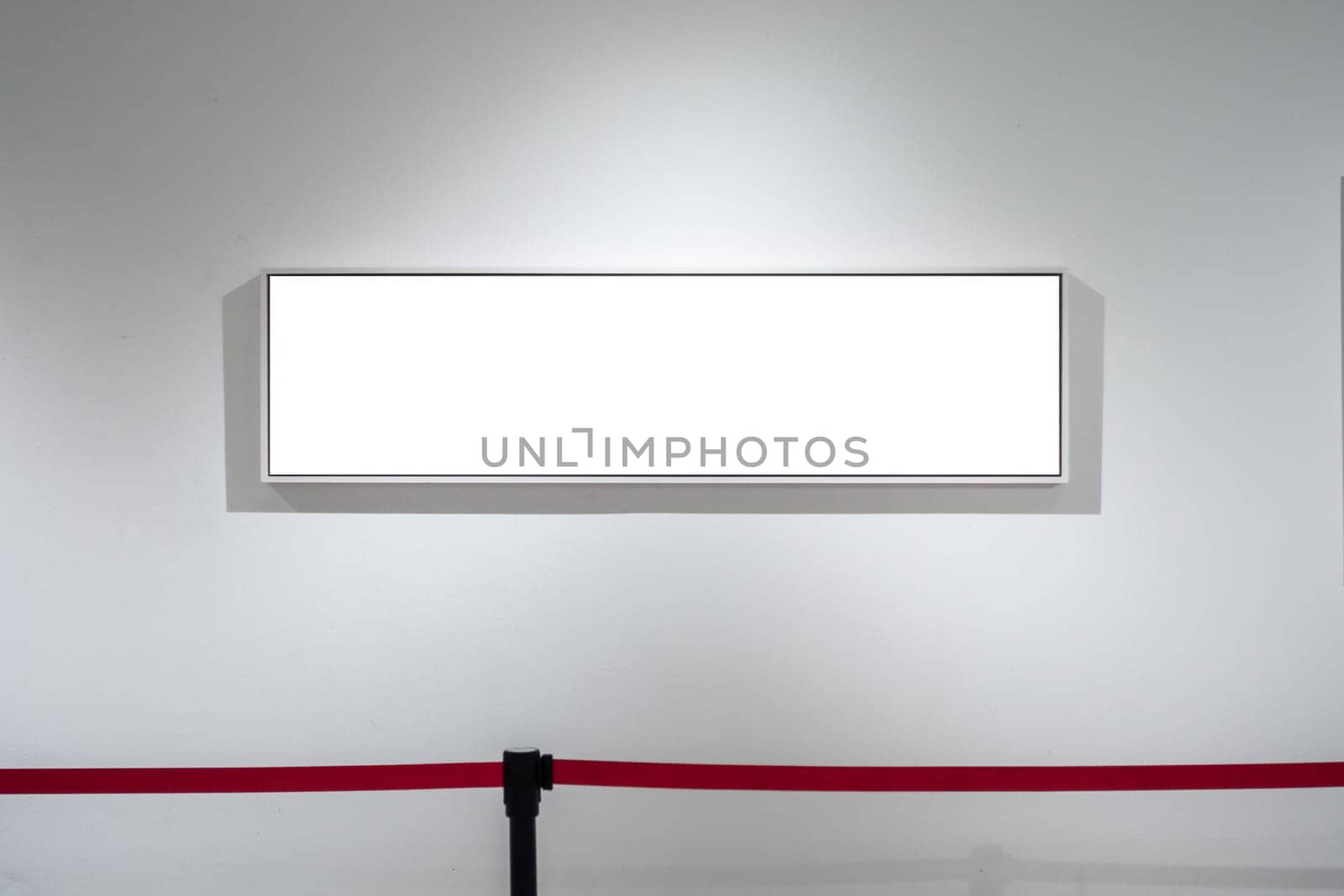 Art Gallery Museum Blank Frame Exhibition White Clipping Path Isolated